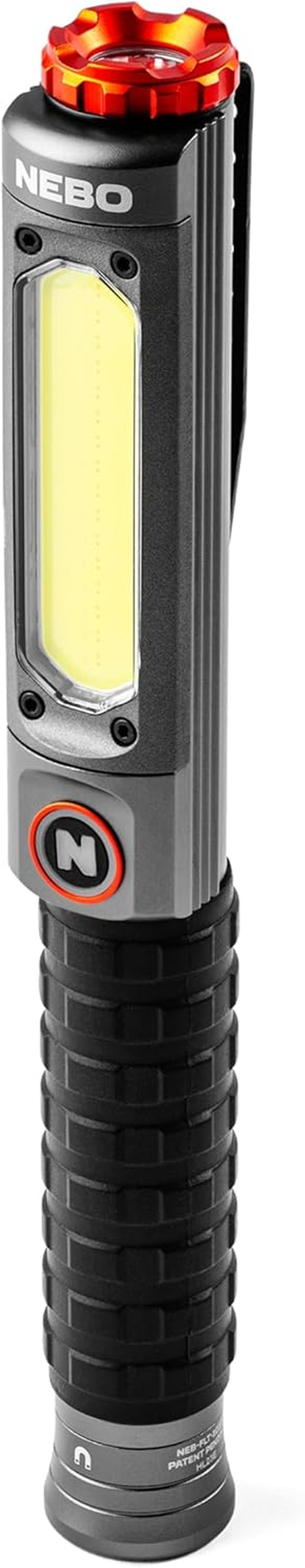 NEBO Big Larry 3 PRO + Rechargeable 3‑In‑1 Work Light & Flashlight &ndash; 600 Lumens COB Light, 220 Lumen Spot, Red Night Vision & Strobe, USB‑C, Magnetic Base, IPX7, Aircraft‑Grade Aluminium image number 2