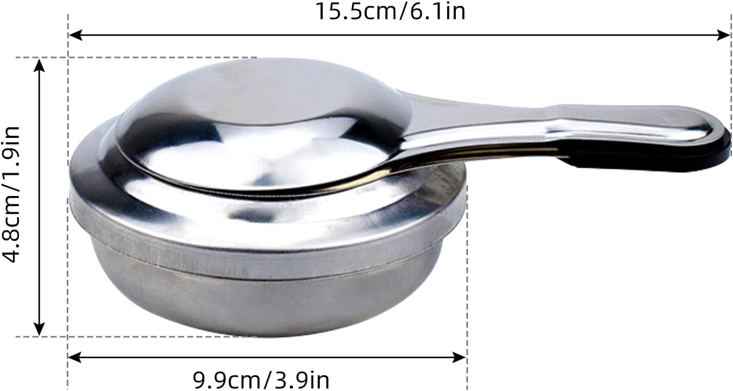 YUNFANG Mini Alcohol Stove, Frame Adjustable, Stainless Steel, Portable, Anti-Scalding Handle, Suitable for Fondue, Hotpot, Hiking, Camping - Silver image number 6