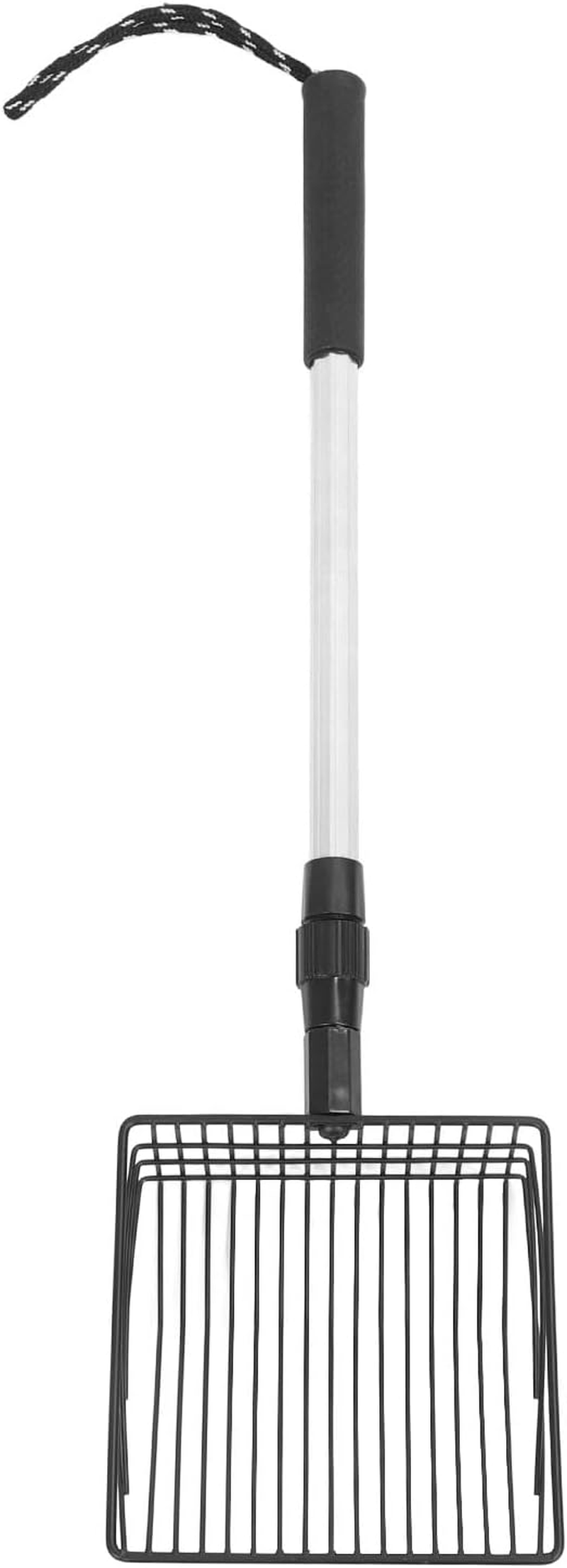 Chicken Poop Scooper, Cat Litter Scoop Metal with Adjustable Handle, Litter Scoop, Pet Cat Litter Scoop for Crawling Pets, Rutin Chicken, Small Hamsters (Model a 2 Section Handle) image number 6