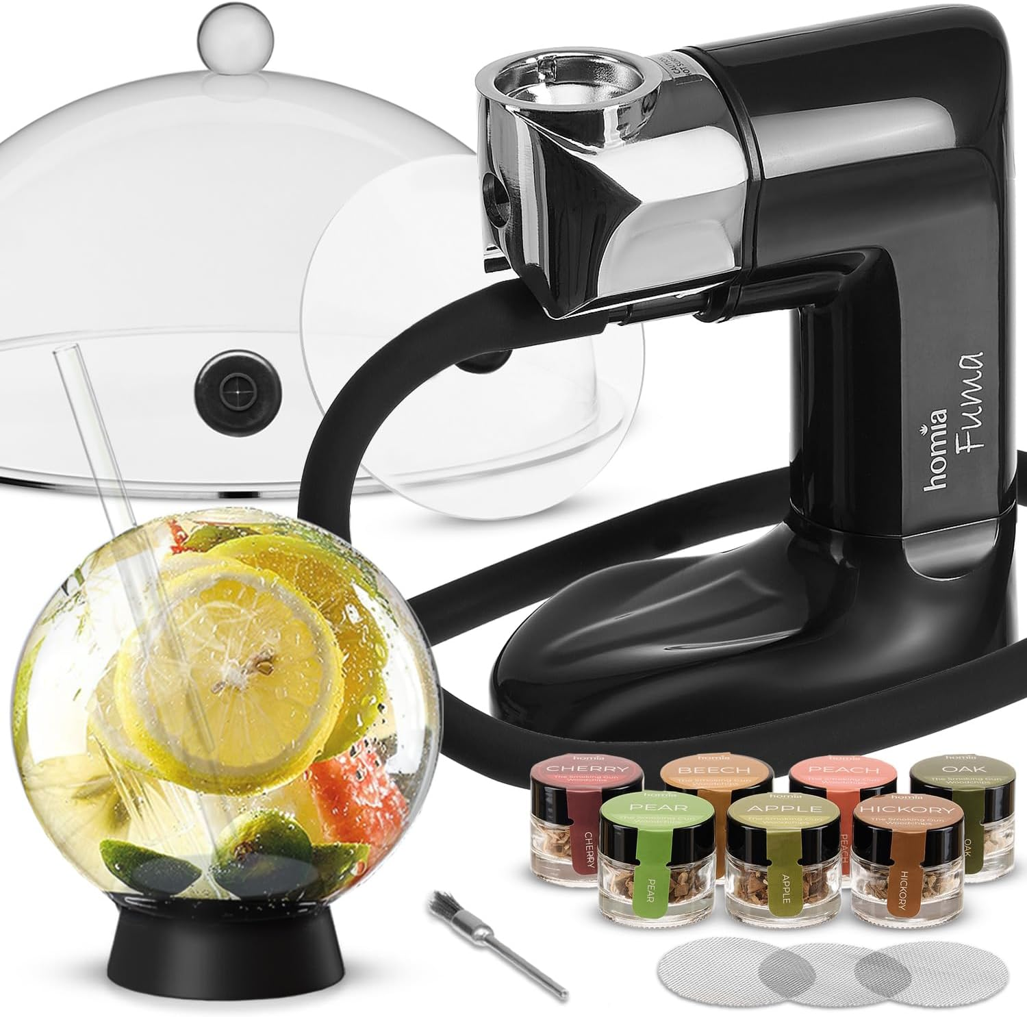 Cocktail Smoker Kit - Whiskey Smoker Kit - Smoke Infuser - Universal Kit, 14 PCS, Smoker Machine with Accessories and Wood Chips - Indoor Smoker - Gift for Men