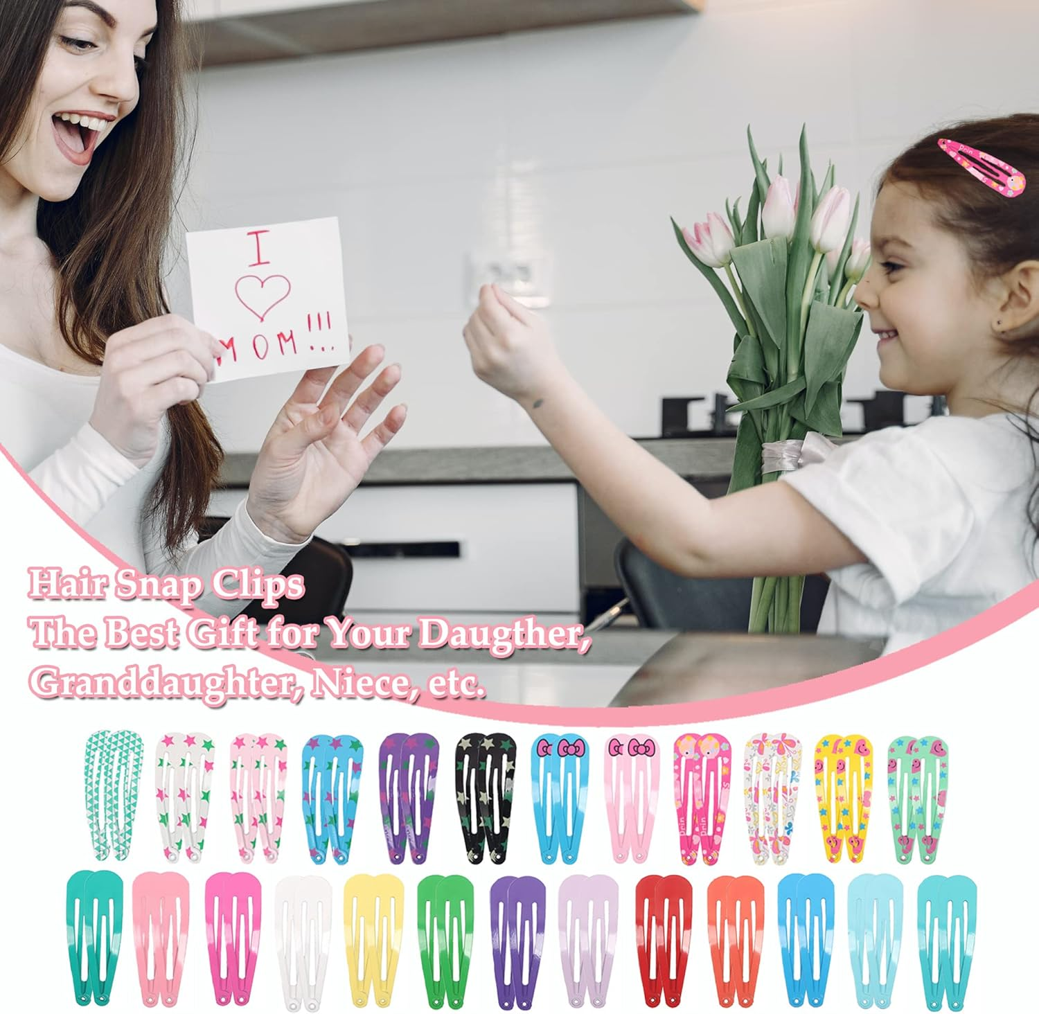 Pack of 50 Hair Clips Girls, 5 Cm Cute Small Hair Clips, Metal Hair Clips, Children'S Hair Clips, Hair Accessories for Girls, Children, Women image number 6