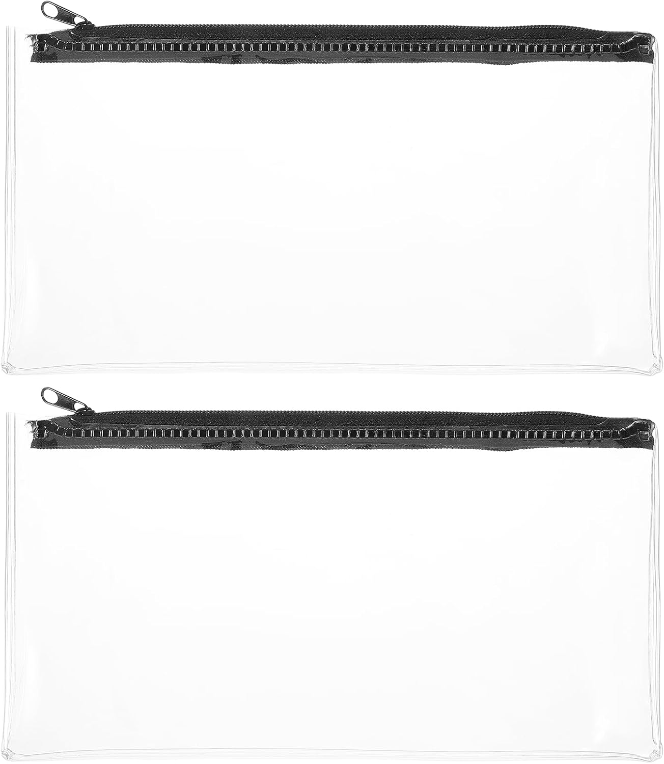 Ymapinc 2PCS Clear Plastic Pencil Pouch with Zipper for Exams, Zipper Bags, Office Storage Bags, Cosmetic Bags, Currency Bags, Stationery Bags, Multi-Purpose Bags image number 6