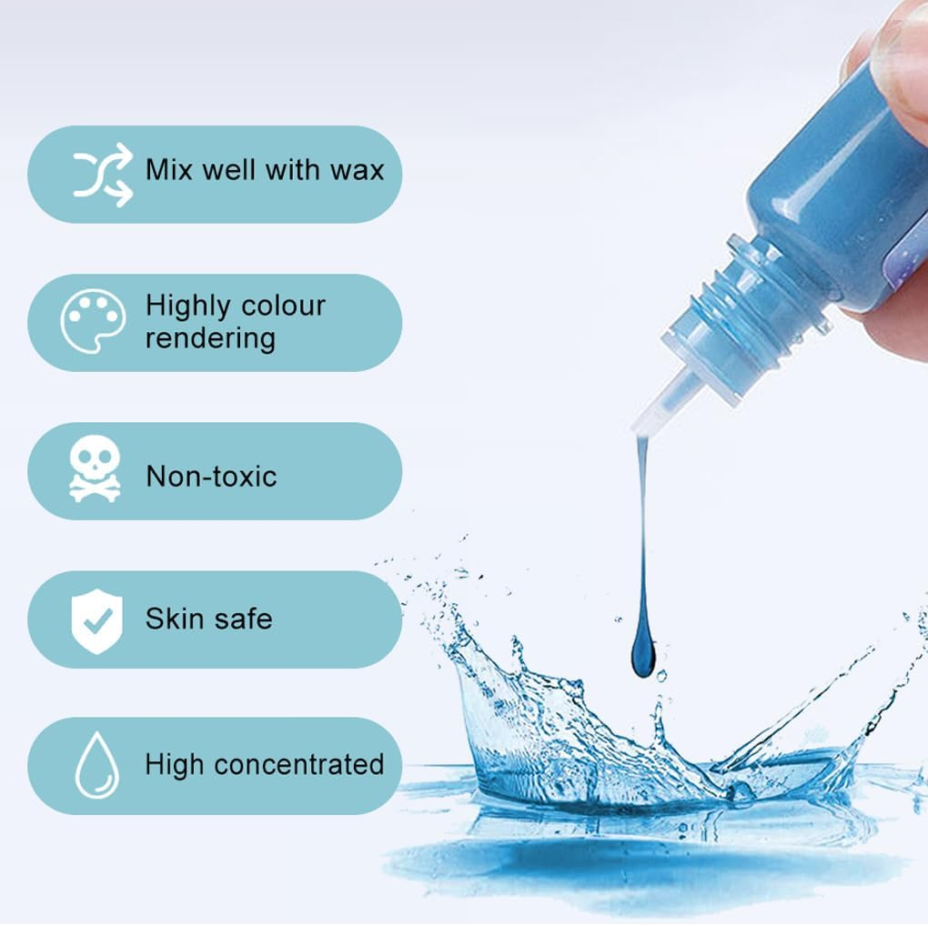 Vivva Candle Dye - 24 Colours, Highly Concentrate Liquid Dye for Soy Wax Candle Making, Candle Making Supplies, with 50Pcs Mixing Sticks, 10Ml / Bottle image number 1