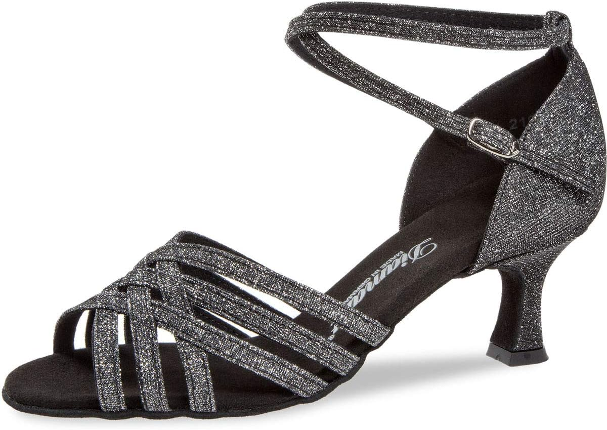 Diamant Ladies Dance Shoes 008-077-519 - Size: UK 5 Black-Silver image number 5