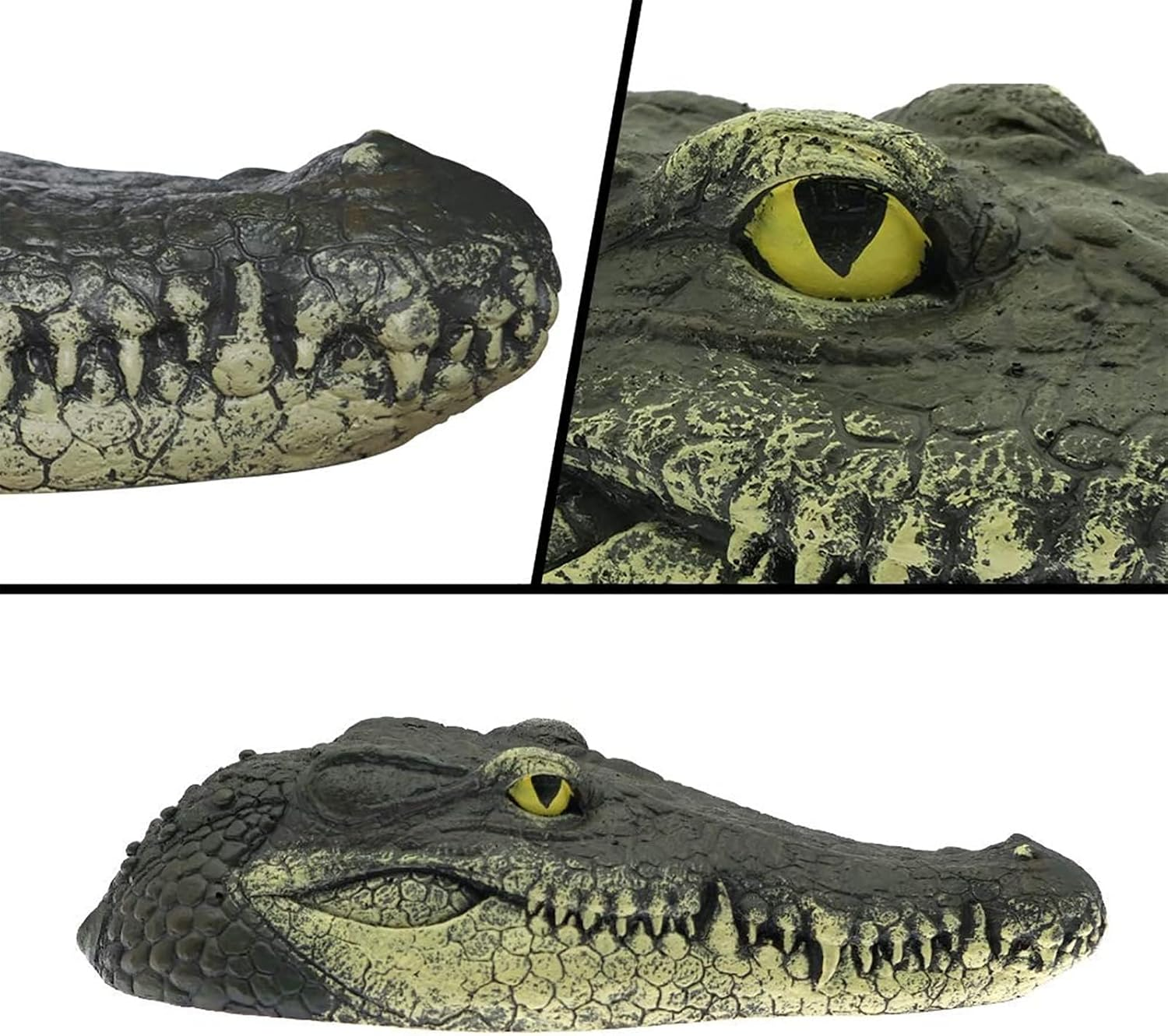 Epochtech Floating Alligator Head, Pool Accessories Float Alligator for Koi Pond Decoration and Protection to Scare Away Birds image number 6