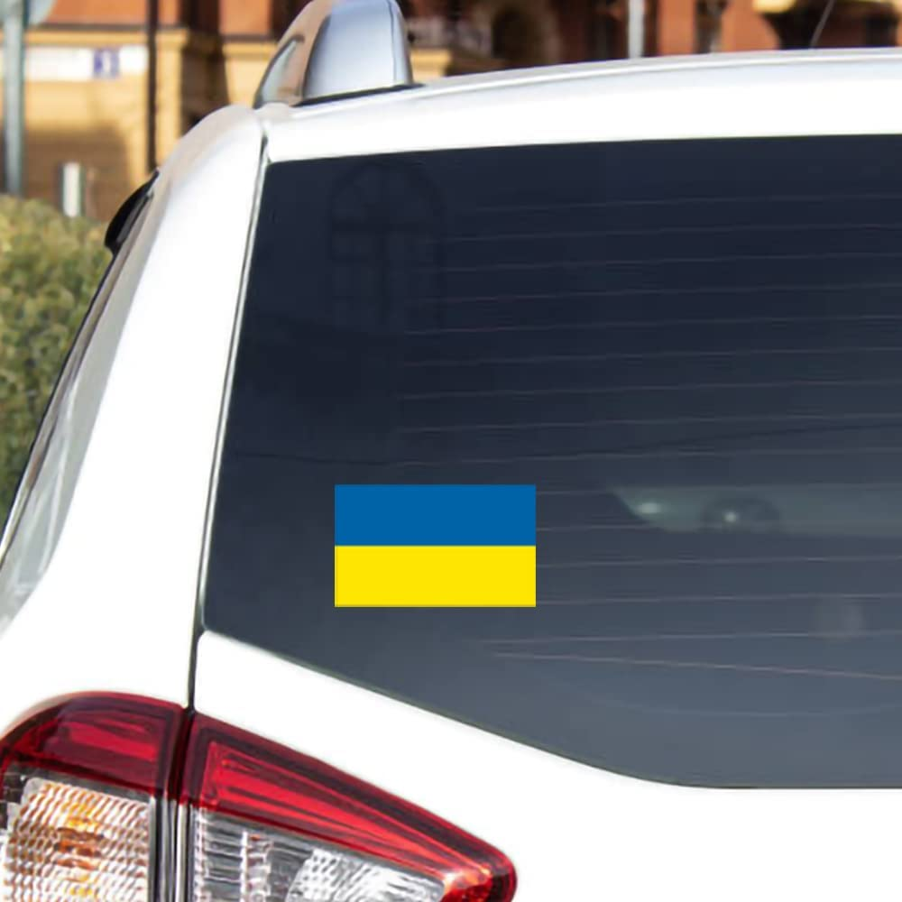 Ukraine Flag Sticker Car Pack of 2 Ukrainian Flag for Car Waterproof Decals Bumper Stickers Window Vinyl UV Laminate Sticker