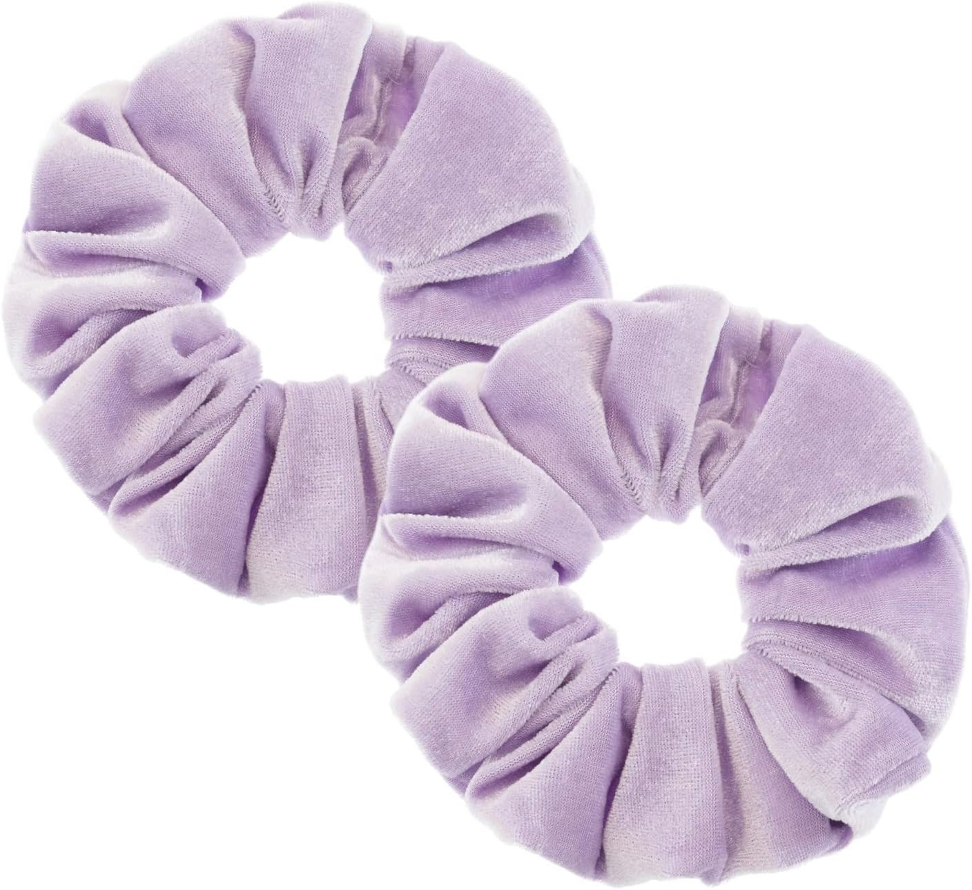 Pack of 2 Large Women Hair Bobbles Velvet Hair Scrunchies Rubber Bands Colourful Elastic Hair Bands for Girls Women Hair Accessories (Cream White) image number 2