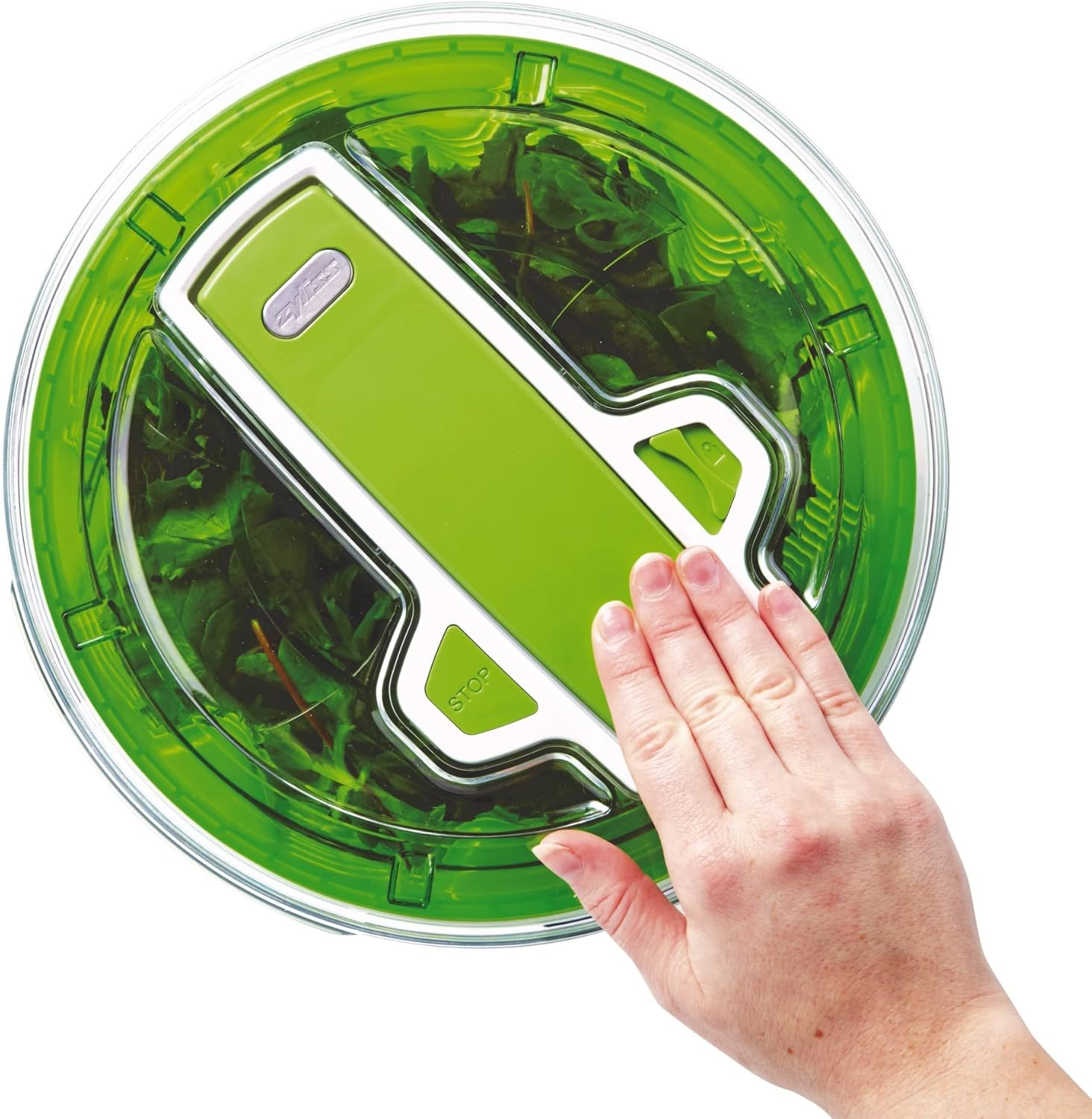 Zyliss Swift Dry Salad Spinner - Large, 4-6 Serving Capacity, with Unique Aquavent&trade; Technology | Non-Slip Base | Dishwasher-Safe| Bpa-Free | 5-Year Manufacturer Guarantee | Green