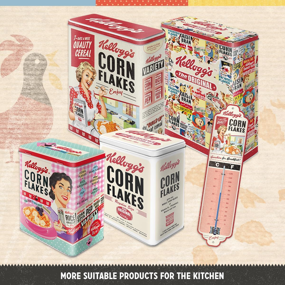 Nostalgic-Art Storage Tin L, Metal, Multicoloured, 10 X 14 X 20 Cm image number 4