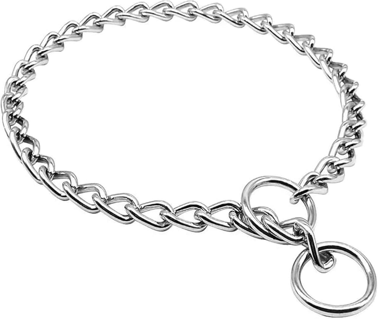 JWPC Stainless Steel P Chock Metal Chain Training Dog Pet Collars Necklace Walking Training Pet Supplies for Small Medium Large Dogs,50Cm image number 5