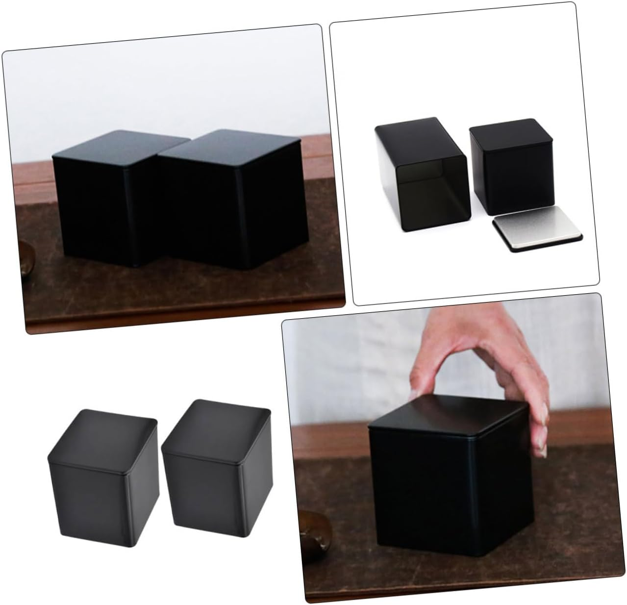 HAKIDZEL Sealed Tea Jar Storage Box Set Multi-Function Metal Tea Storage Canister for Home