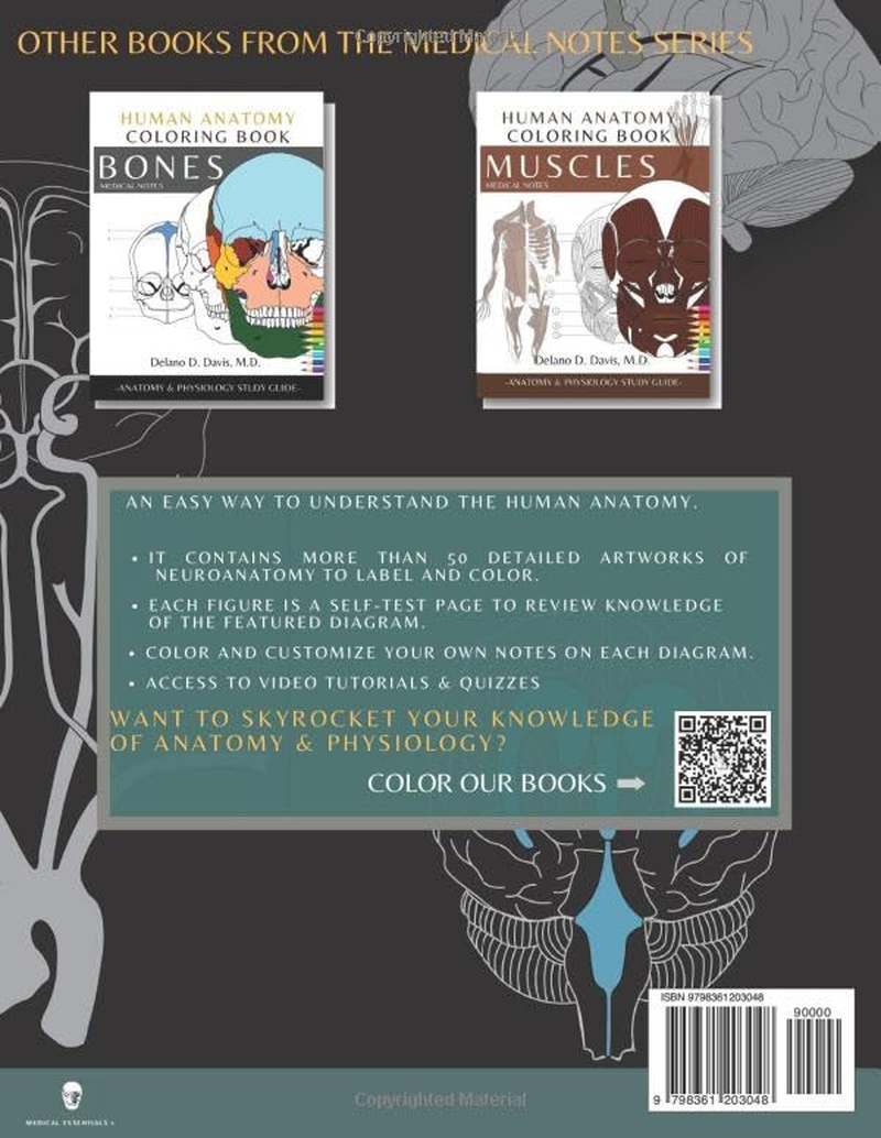 Neuroanatomy: Human Anatomy Coloring Book | Medical Notes: | Neuroanatomy Coloring Study Workbook for Medical & Nursing Students