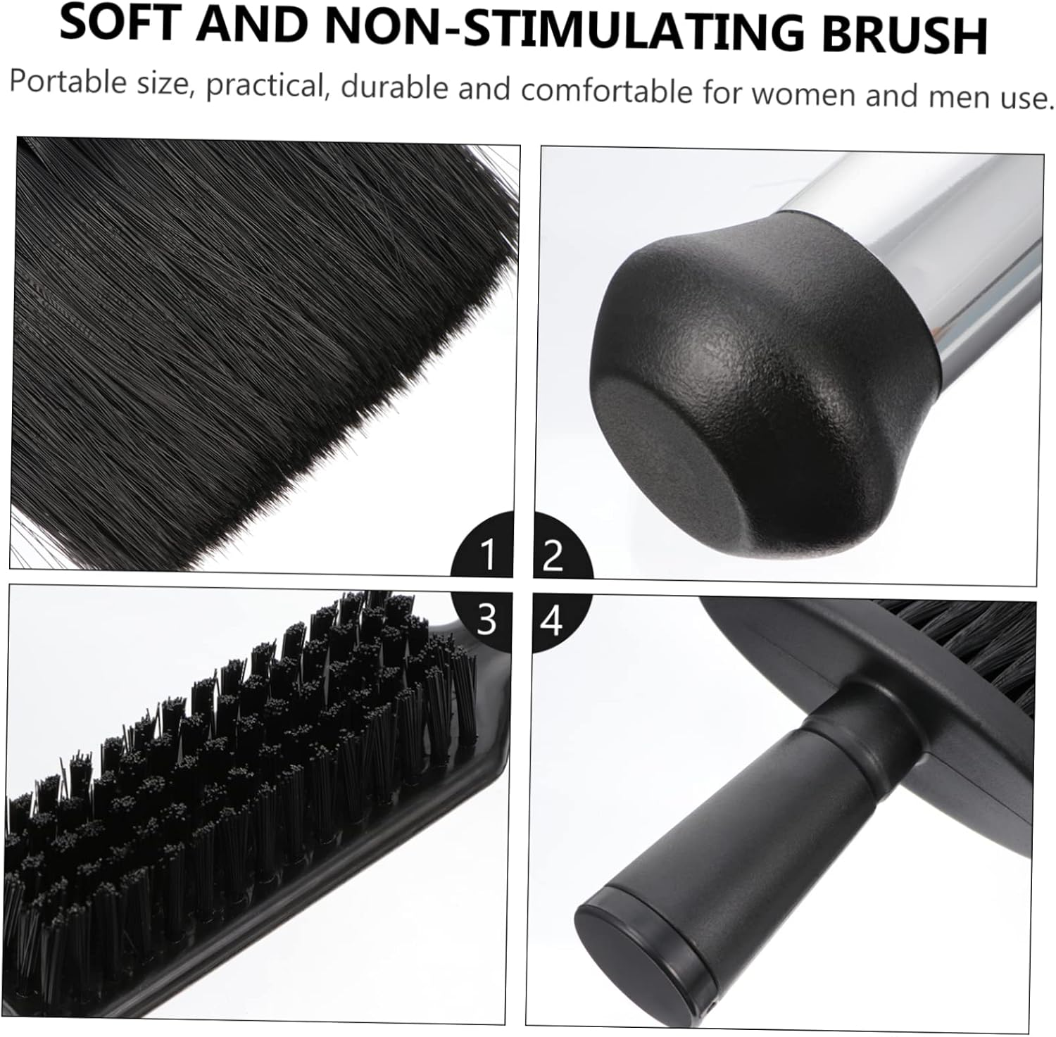 KALLORY 3Pcs Hairdressing Broken Hair Brush Neck Duster for Barbers Hair Cleaning Brush Set Practical and Portable Suitable for Salon and Home