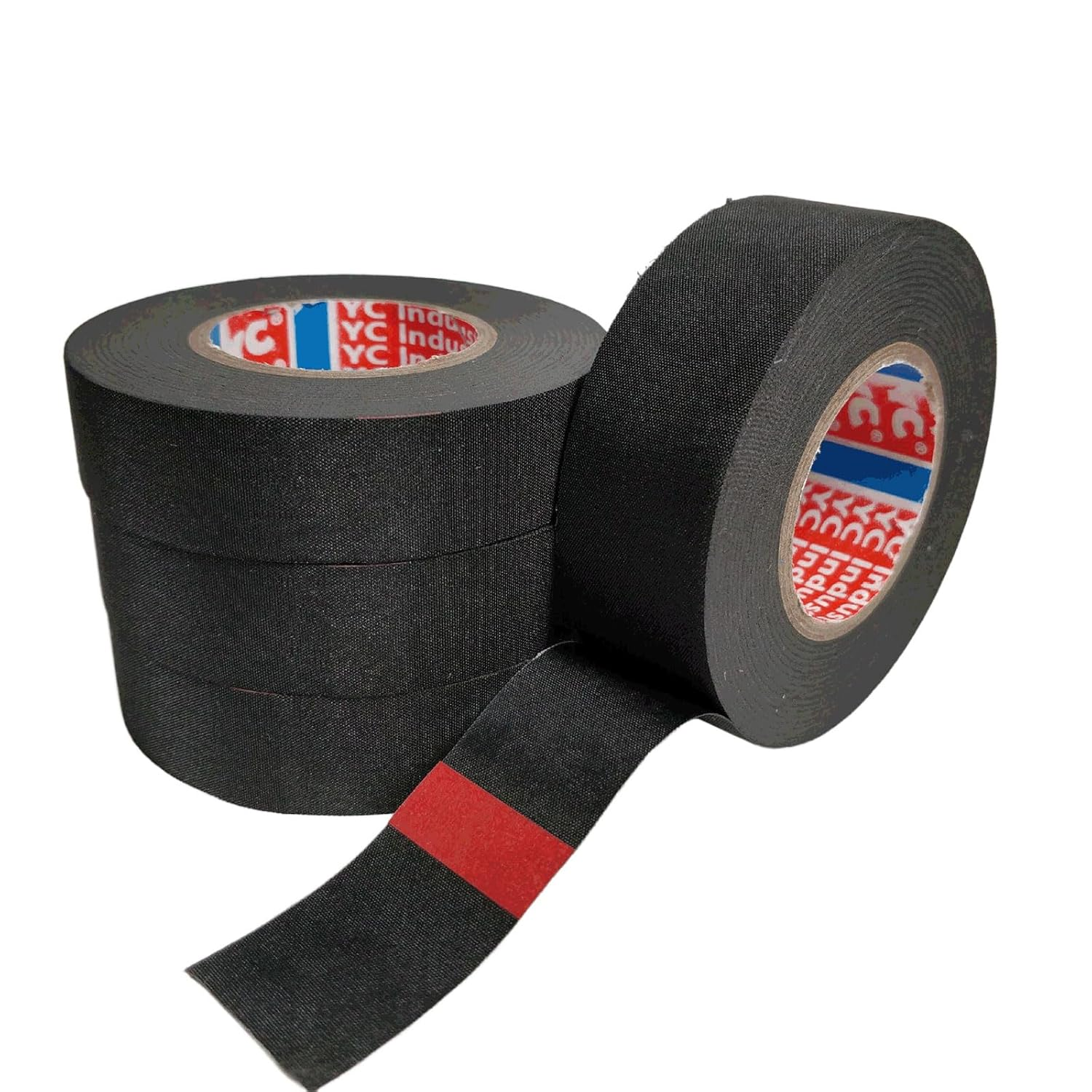 4Pcs Wiring Harness Cloth Tapes, Fabric Felt Tape, Wire Harness Tape, Automotive Self-Adhesive Felt Cloth Electrical Adhesive Wire Wrap, Winding Automotive Engine, Noise Reduction Cable Protection image number 2