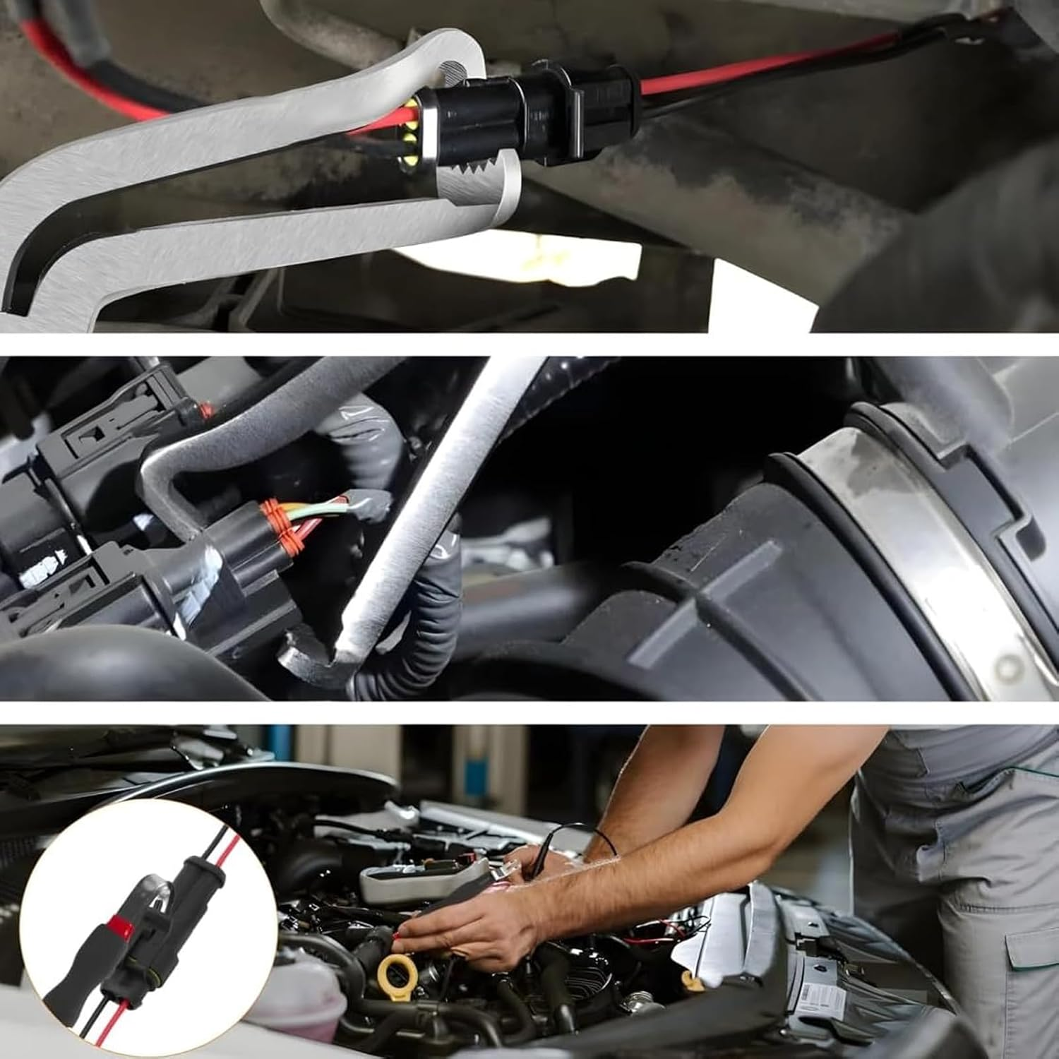 Electrical Plug Disconnect Pliers,Electrical Connector Tool Kit | Vehicle Accessories, Wire Plug Removal Tool for Maintenance image number 4