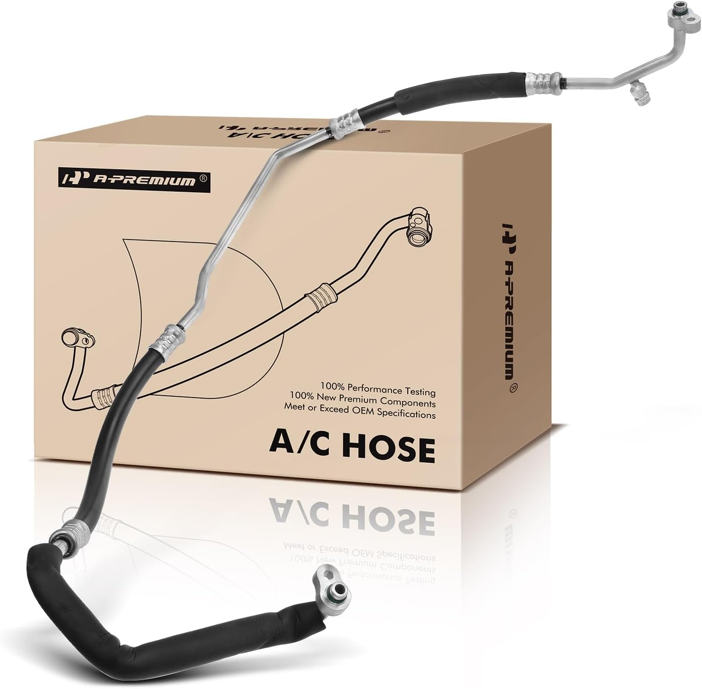 A-Premium A/C Discharge Line Hose Assembly Compatible with Mazda 3 2004-2009 2.0L, 3 2004-2008 2.3L, Compressor to Condenser image number 1