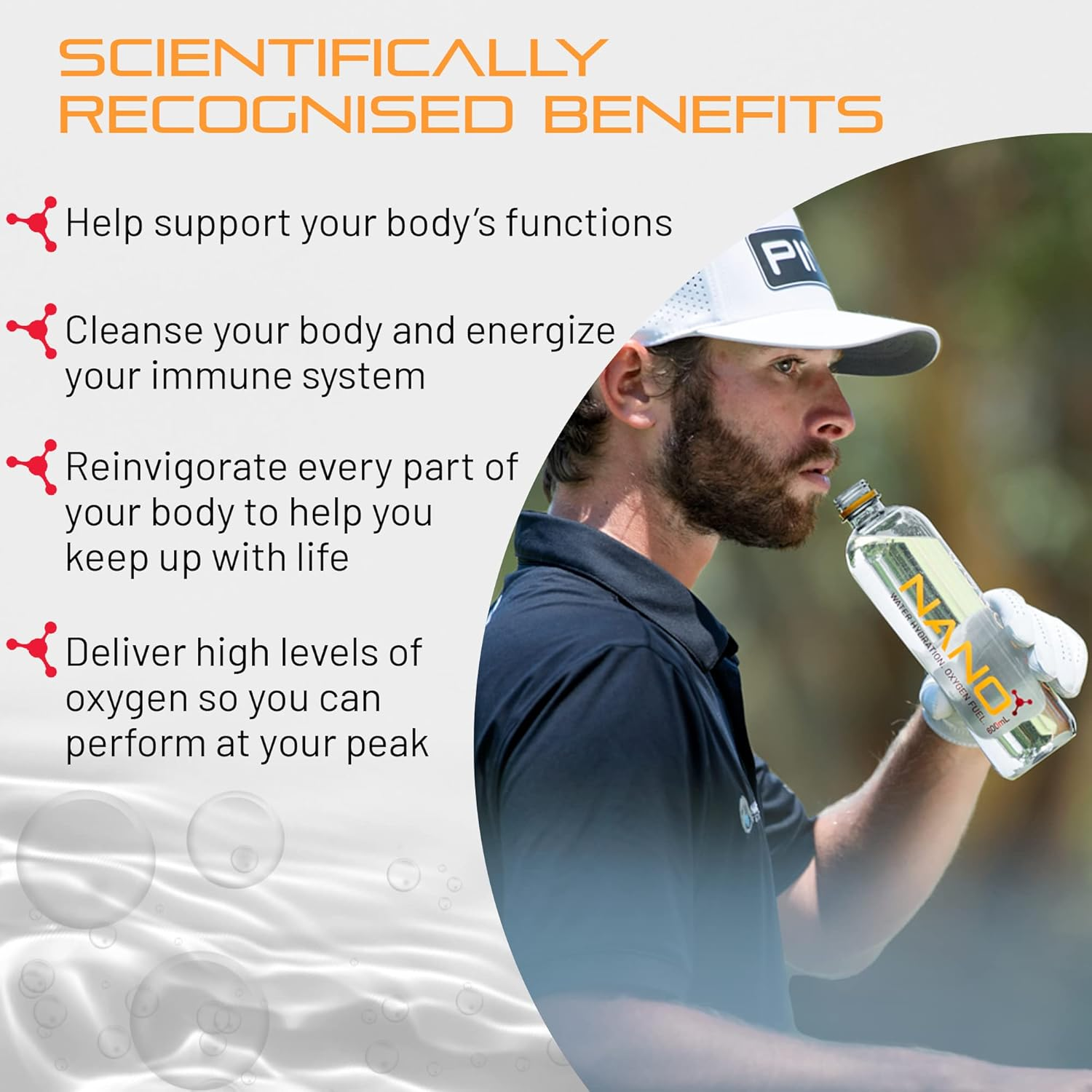 Nano Bubble Nano Water with Billions of NANO Bubbles of Oxygen (Pack of 12) - Highly Oxygenated Water - Oxygen-Filled Water - Mountain Natural Valley Spring Water - Clean & Fresh Pure Bottled Drinking Water image number 5