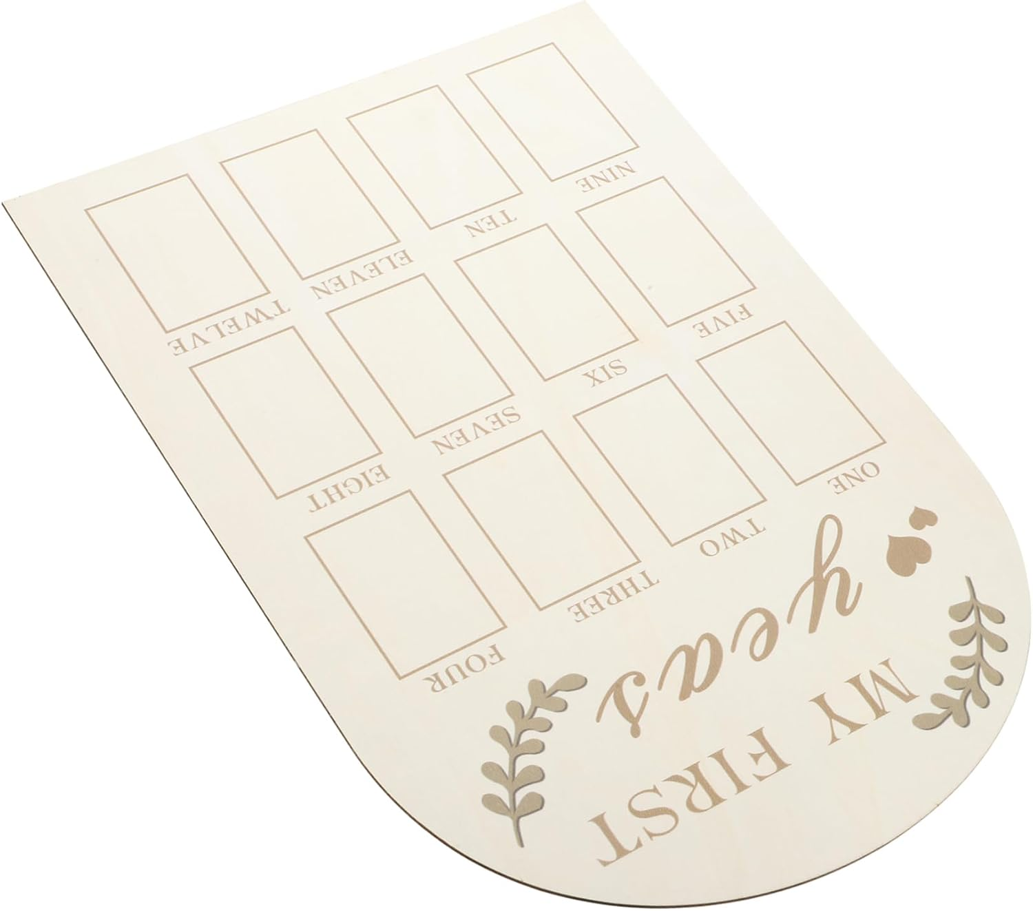 Vaguelly Sturdy Wooden Photo Frame for First Year Newborn Milestones Month Keepsake image number 5