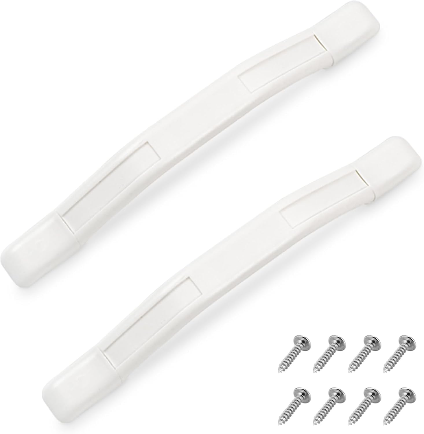2 Pcs RV Camper Grab Handles, White Plastic with Screws for Door Entry Bar Assist, 11 Inch RV Door Handle for Travel Trailer, Motorhome, Trucks (White) image number 3