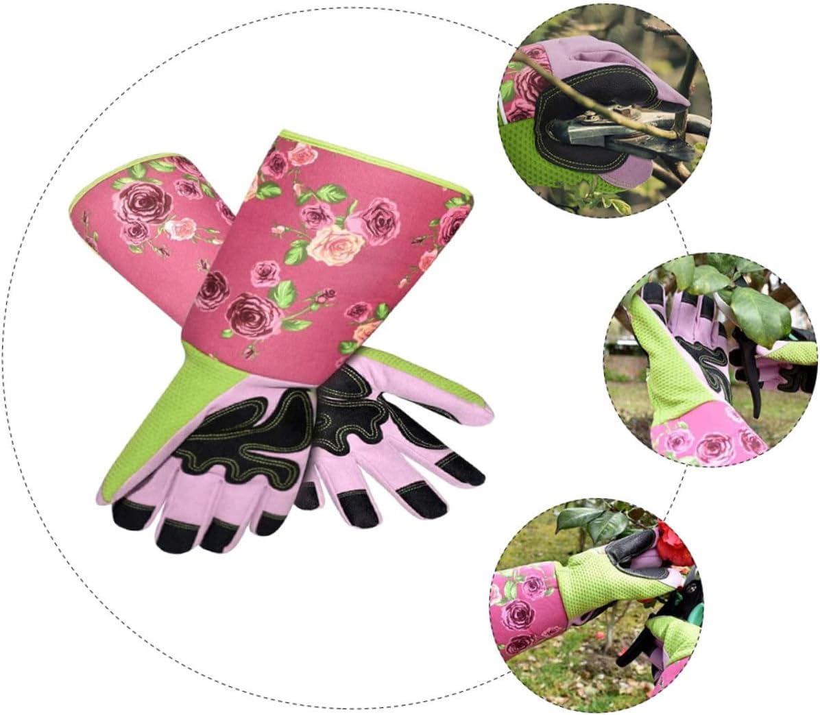 Kisangel Cut and Stab Gloves for Gardener Work Thickened Gardening Protective Gloves for Pruning Tasks Garden image number 3