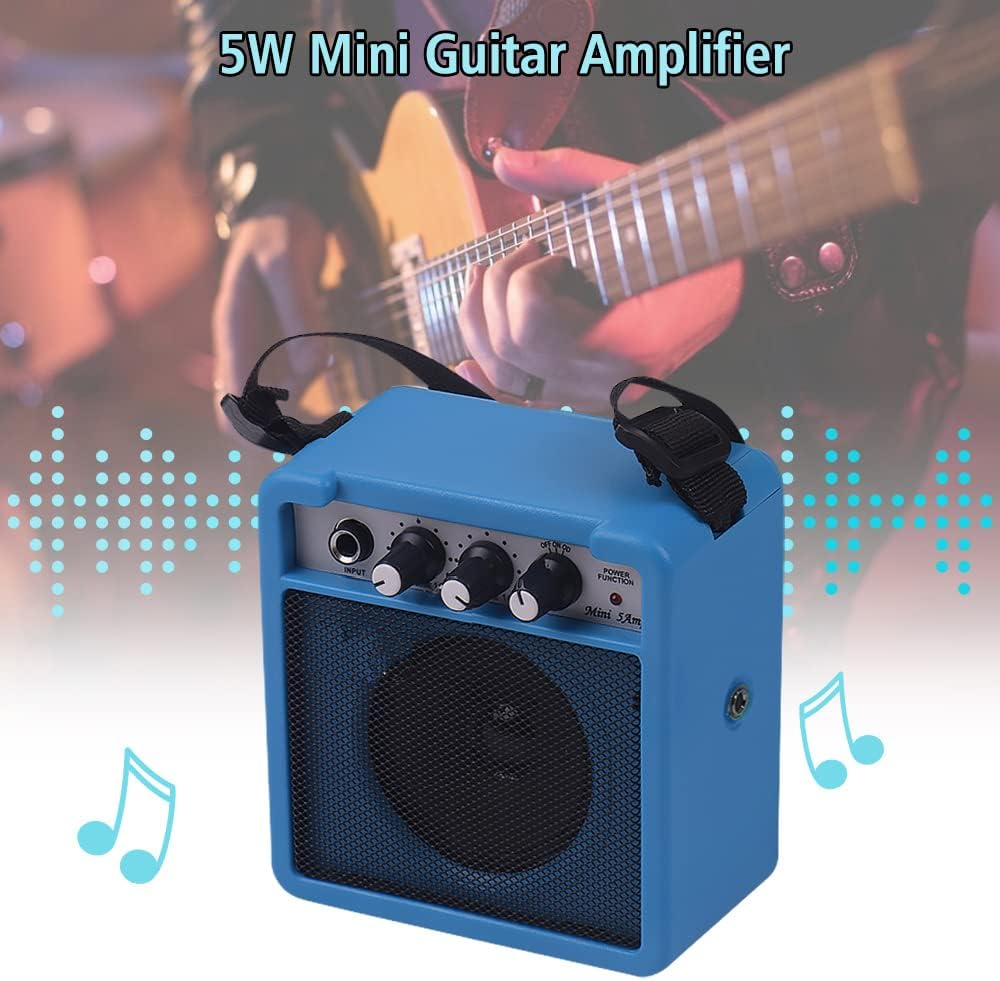Yasao 5W Mini Guitar Amplifier Amp Speaker with 3.5Mm & 6.35Mm Inputs 1/4 Inch Output Supports Volume Tone Adjustment Overdrive image number 5