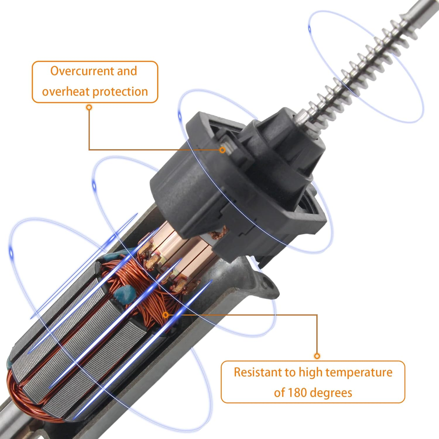 HXHAUTO 2 Pins Power Window Motor Compatible with Ford F-550/F-450/F-350/F-250 Super Duty Front Left/Rear Left Driver Side 1999，Replace for F81Z1523395AA F81Z1523395BA F81Z15233V95AARM 742-186 image number 2