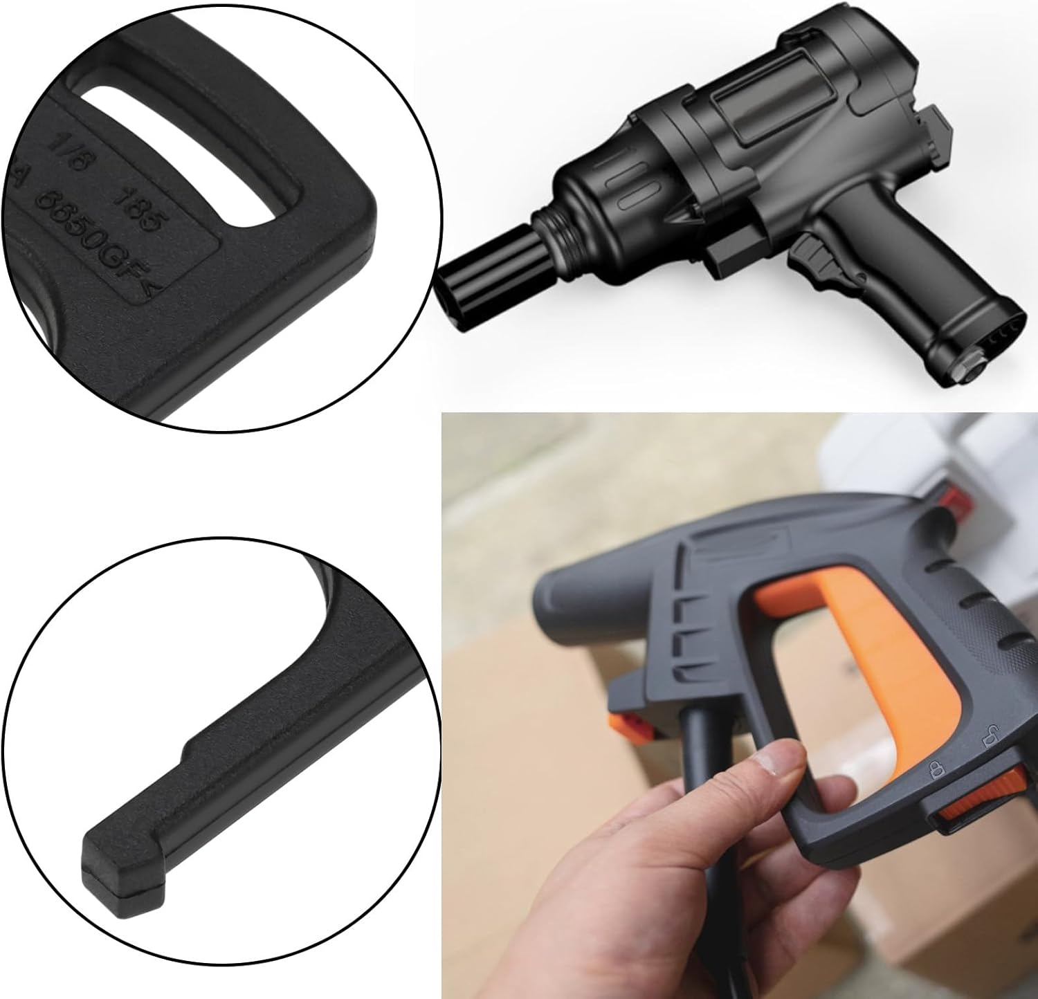 SG Store 3Pcs U Clip Clamp Power Washer Trigger Clamp Pressure Washer Trigger Gun Handle Hose Quick Release Compatible with Karcher K Series 50371400 image number 6