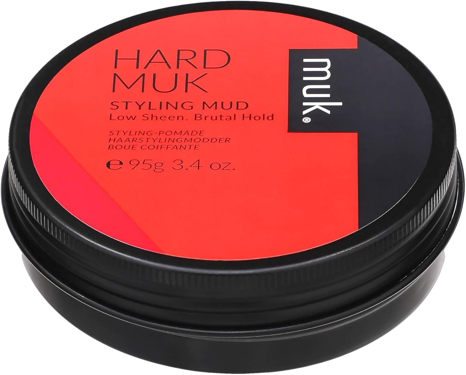 MUK. Hard Muk Hair Styling Mud - Low Sheen Styling Mud with Strong Hold for Fine to Coarse Hair. Matte Texture, Volume Enhancing & Humidity Resistant Hair Mud, 95G image number 1