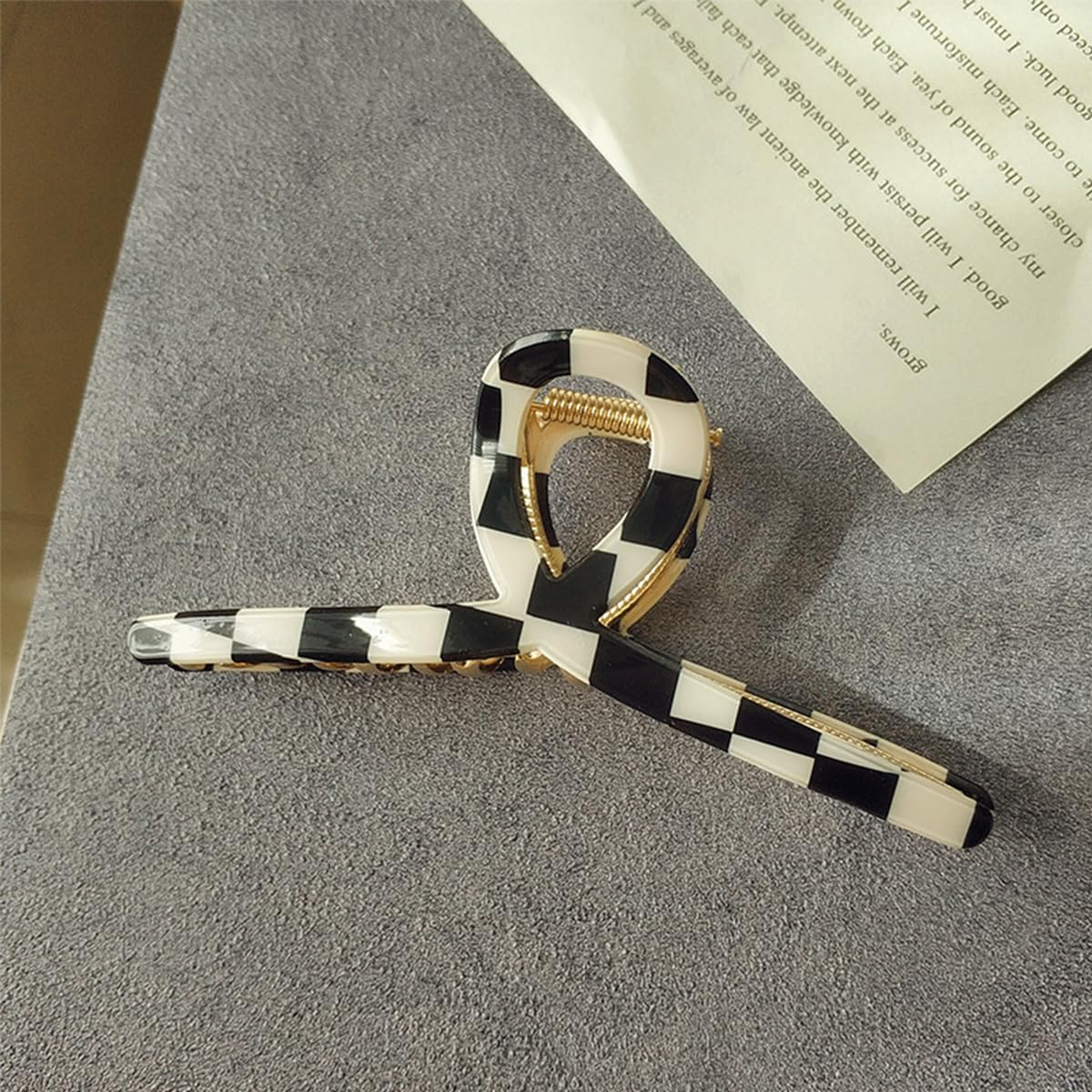 Big Hair Claw Clip - Lattice Design Acetate Claw, Girl Metal Hair Clip, Perfect Big Hair Accessories for Long Thick Hair image number 4