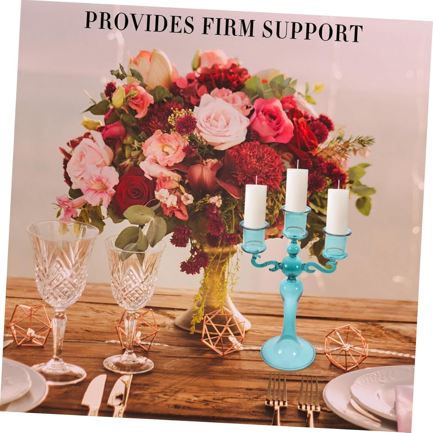 CORHAD Elegant Candlestick Holders for Romantic Dinners Decorative Taper Candle Stands for Home Decor for Weddings Parties and Special Occasions Stylish Design image number 4