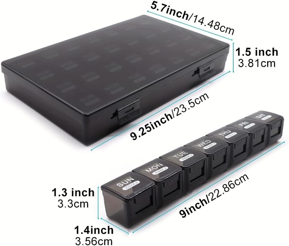 Monthly Pill Organizer,28 Day Pill Box,Large 4 Weeks One Month Pill Cases, Medicine Organizer Organized by Week with Dust-Proof Case for Fish Oils, Vitamins, Supplements image number 1