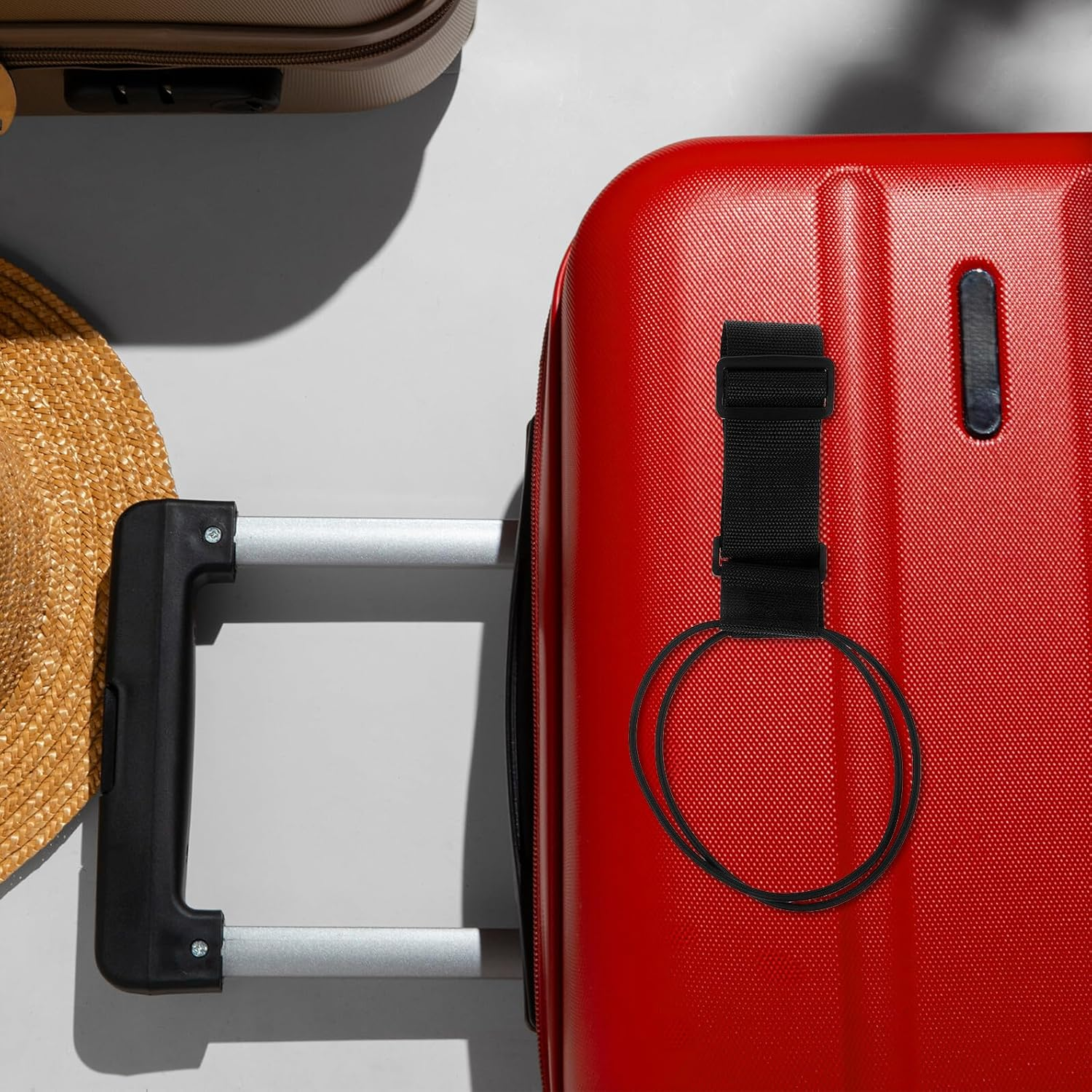 AKOOSY 2Pcs Elastic Luggage Straps Bungees for Suitcases Adjustable Suitcase Belt Travel Bag Tie-Down Straps Secure Packing Accessories for Backpack and Travel Gear image number 5