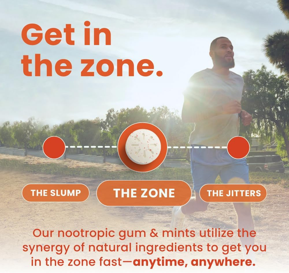 Neurogum Energy Caffeine Gum (90 Pieces) - Sugar Free with L-Theanine + Natural Caffeine + Vitamin B12 & B6 - - Keto & Vegan, Cinnamon Flavor image number 3