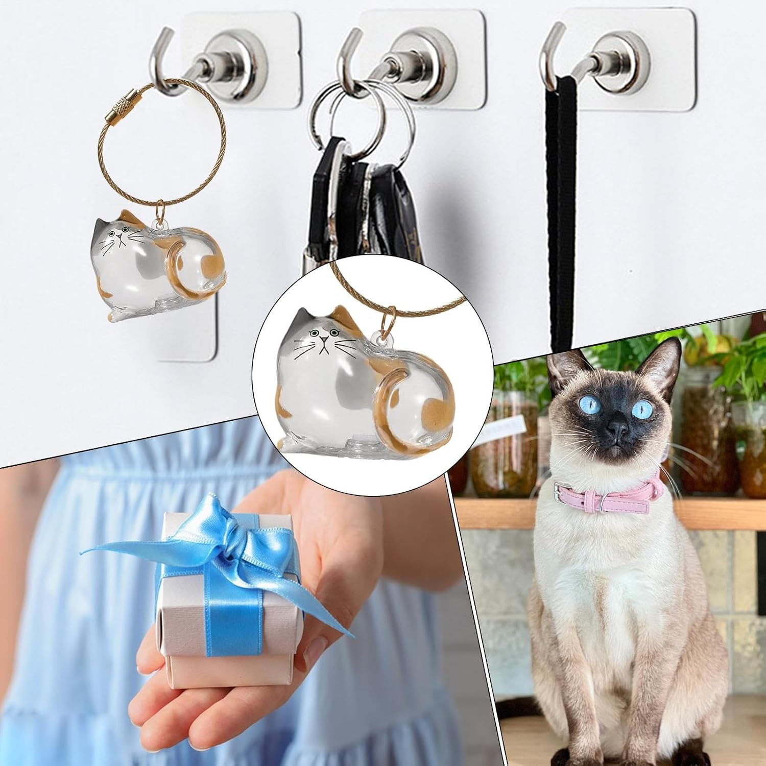 Transparent Cat Hair Storage Box, Cat Hair Storage Bottle, Pet Memorial Keepsake, with Meaningful Sympathy, Clear and Compact Design, 4.5Cm, for Friends & Family image number 2