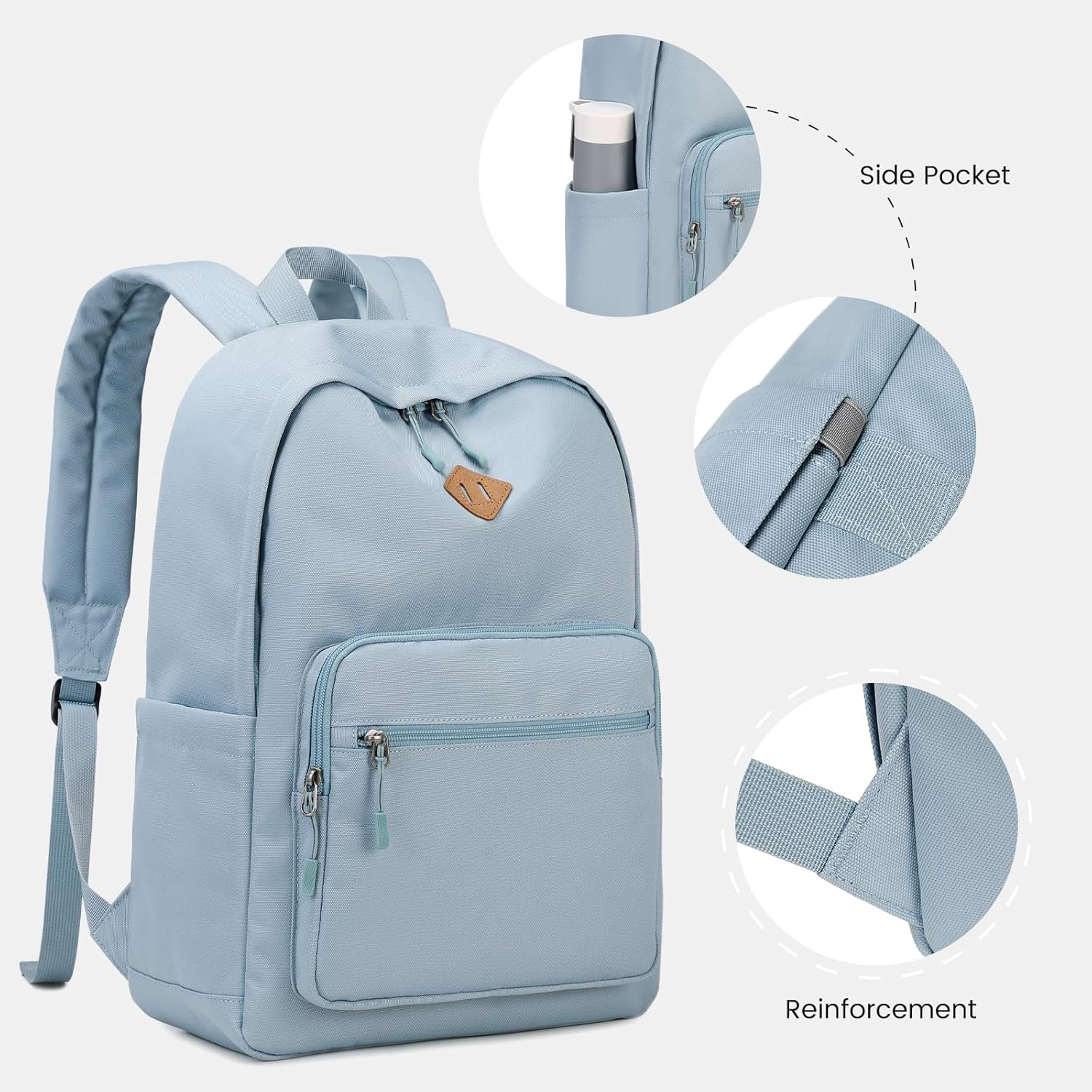 Lohol Classic Backpack for School Travel College, Durable Water Resistant Bookbag image number 4