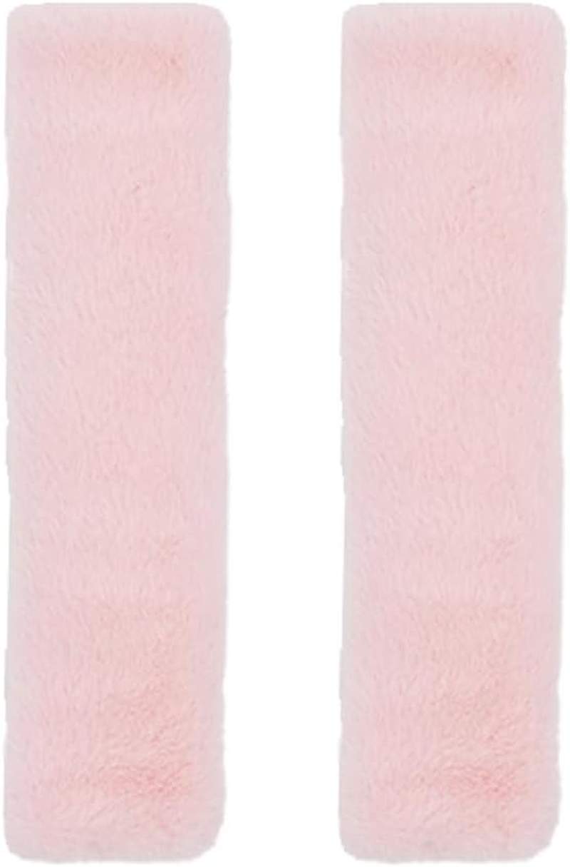 AIMALL 2 PCS Soft Faux Polyester Car Seat Belt Shoulder Pads, Winter Harness Protector Cover, 9.45 X 2.76 Inches, Available in Pink, Black, White, Milk Tea, Grey - Grey image number 2