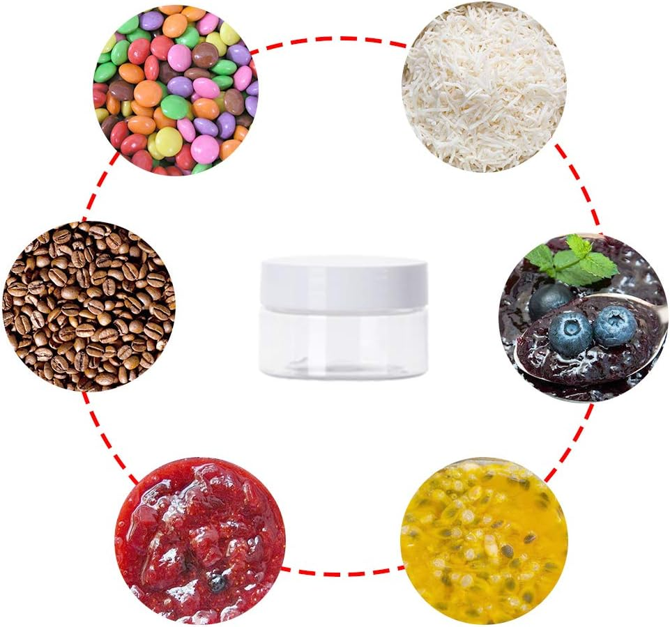 24 Pcs 1Oz Plastic Cosmetic Jars,Round Leak Proof Clear Container with Lid,Wide-Mouth Refillable Small Storage Containers for Slime,Cosmetic,Lotion,Candy,Craft image number 4