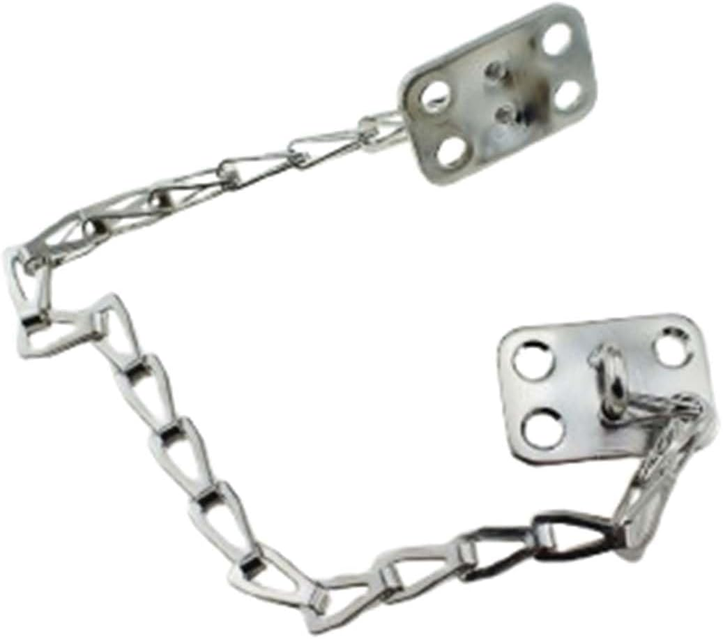 BLLNDX Furniture Chain Hardware 30.48 Cm Solid Polished Brass Beam Chain Door Window Safety Lock Fall Protection Chain Used to Restrict Windows Box Lids Cabinets Door Openings Range Silver - Gold image number 2