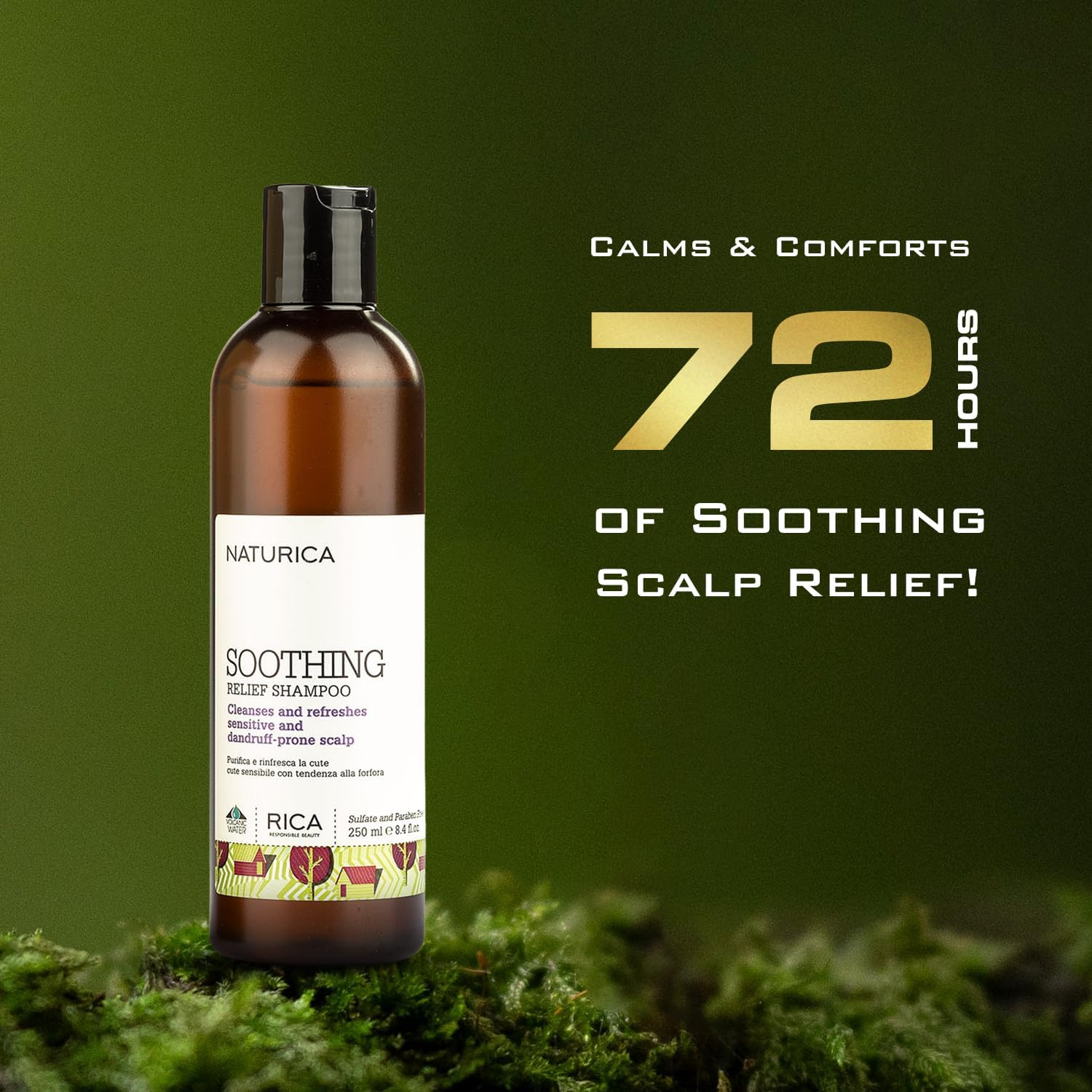 Naturica Soothing Shampoo Sensitive and Dandruff Prone Hair and Scalp with Red Sicilian Orange, Sage and Thyme Extracts - 250Ml image number 6