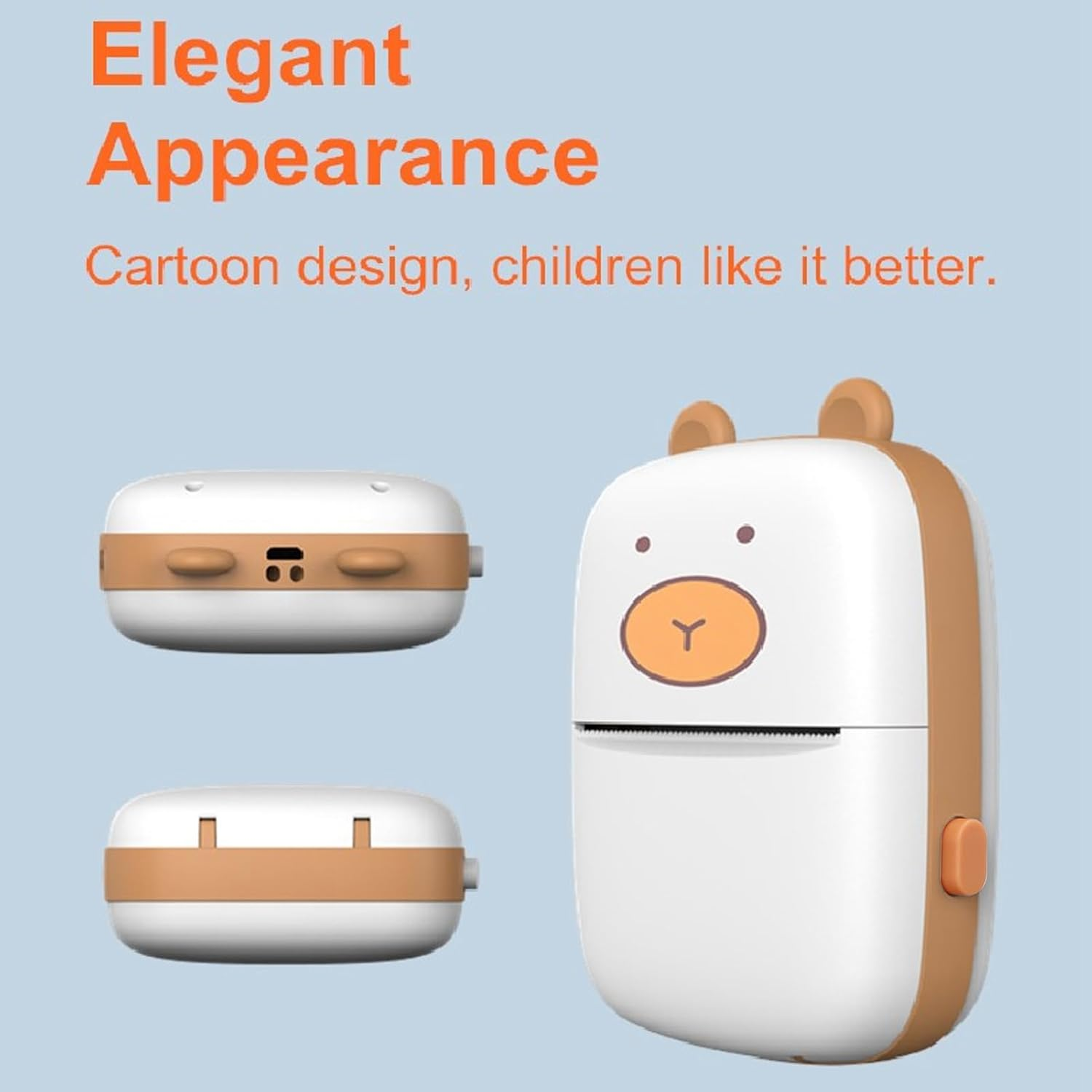 Portable Mini Printer with Rechargeable Battery, 200Dpi Resolution, Inkless, for Ios And, Suitable for Office, Family, Students, and Children image number 5