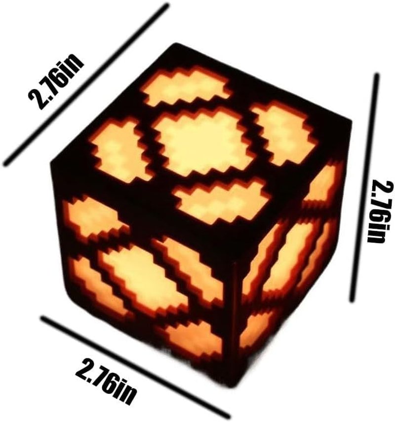 Pixelated Mood Light Square Cube Lamp, 16-Color LED Rechargeable Wall/Table Mountable Lamp for Boys Gaming Room Decor