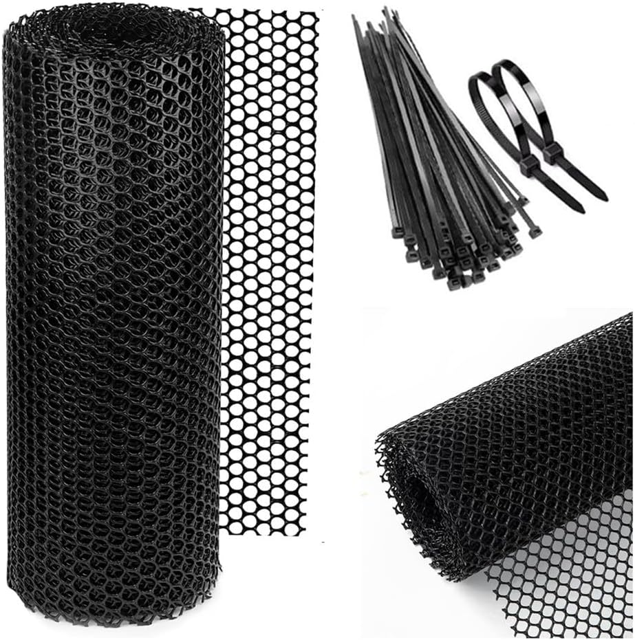 Plastic Chicken Wire Fence Mesh,Plastic Wire Mesh Fence Roll,40 X 300Cm,Plastic Wire Mesh Fence,For Garden Net, Poultry Fencing, Chicken Wire Frame,Animal Cage Fence,Floral Netting (Black) image number 1