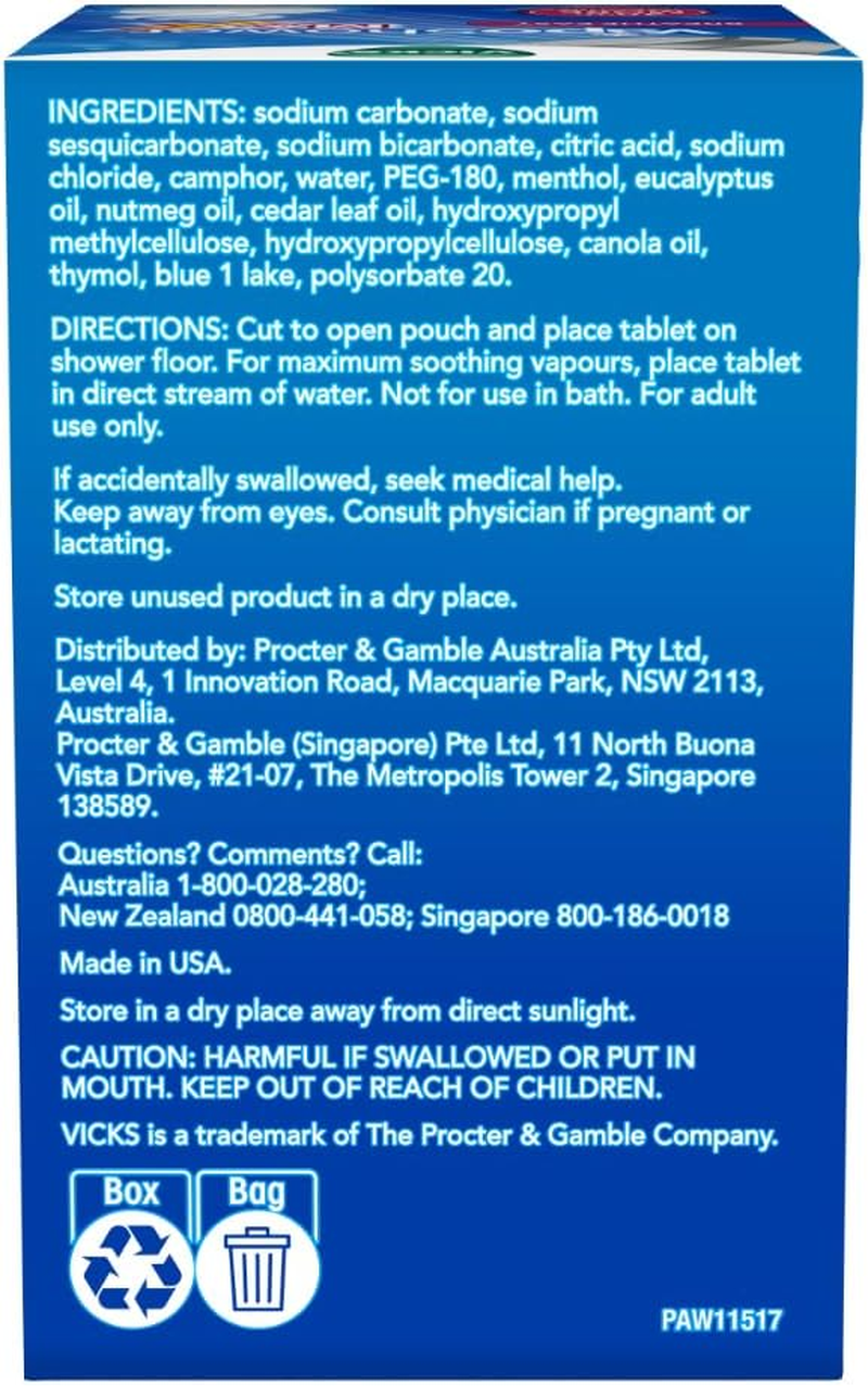 Vicks Vaposhower Max, 4 Shower Tablets &ndash; Breathe Easy
