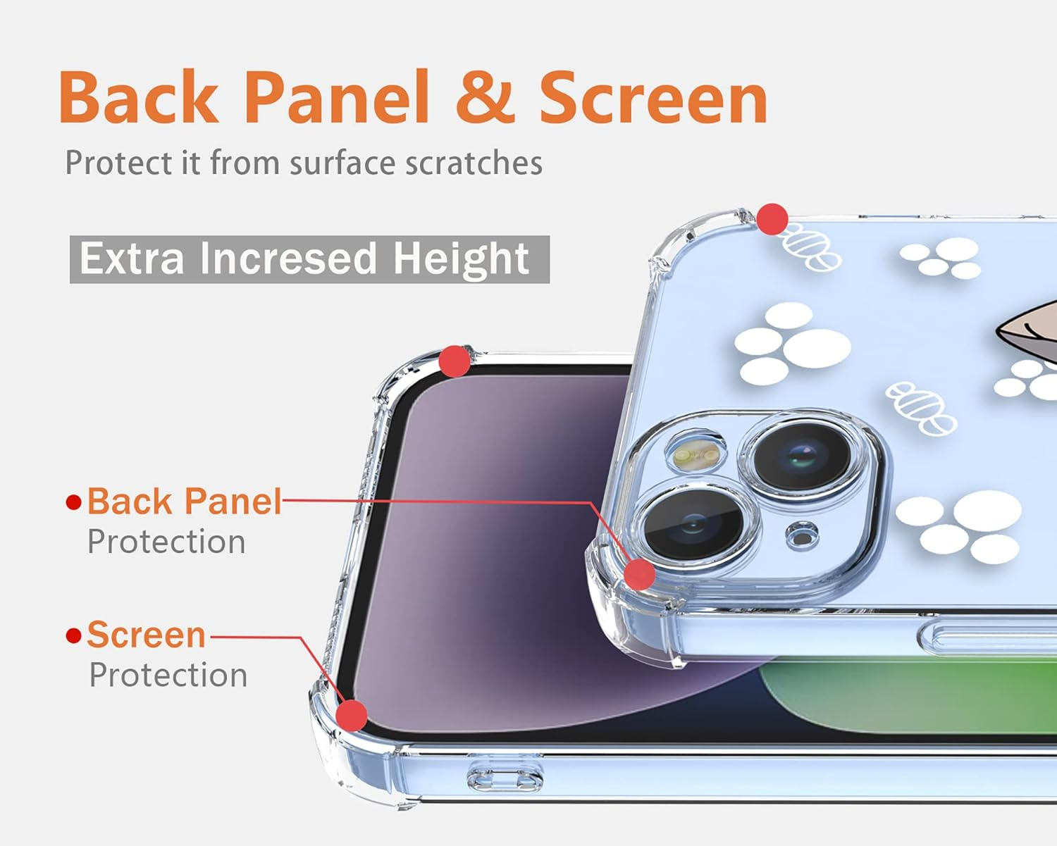 XINYEXIN Clear Case for Oppo Reno 13 Pro 5G Cute Kitten Pattern Design Slim Shockproof Transparent Soft TPU Bumper Case Protective Cover - Cat - Duck image number 6