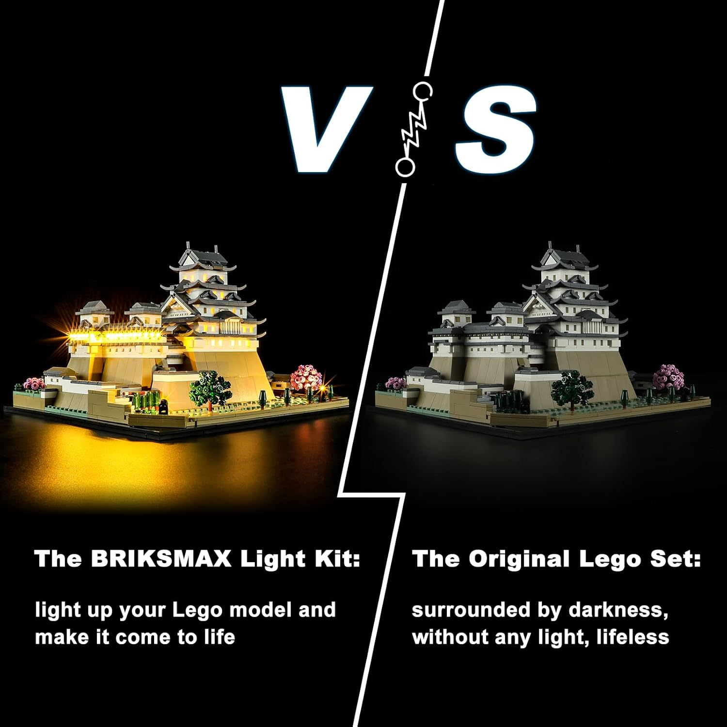 BRIKSMAX Led Lighting Kit for  21060 Himeji Castle - Compatible with  Architecture Building Set- Not Include  Set image number 3
