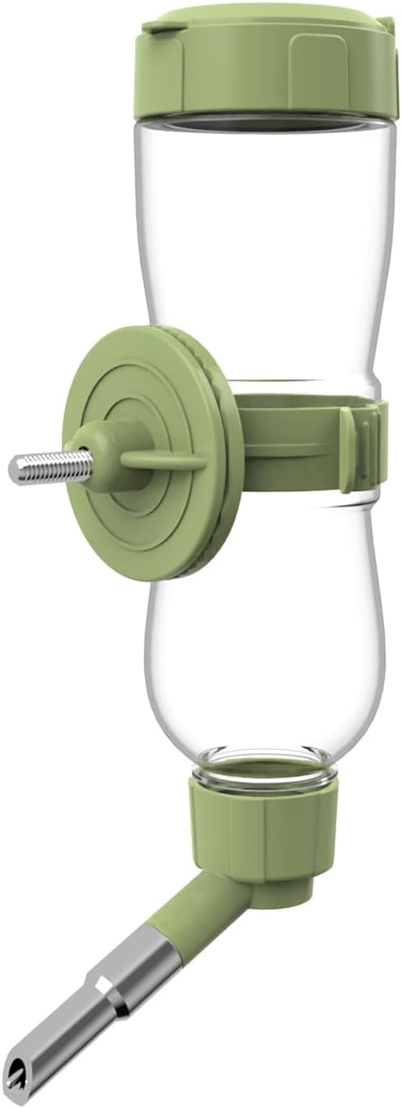 Bird Bath, Automatic Water Dispenser for Cage, Hanging Water Bottle for Parakeets, Canaries, Cockatiels, Finches, Budgies (Green, 240Ml)