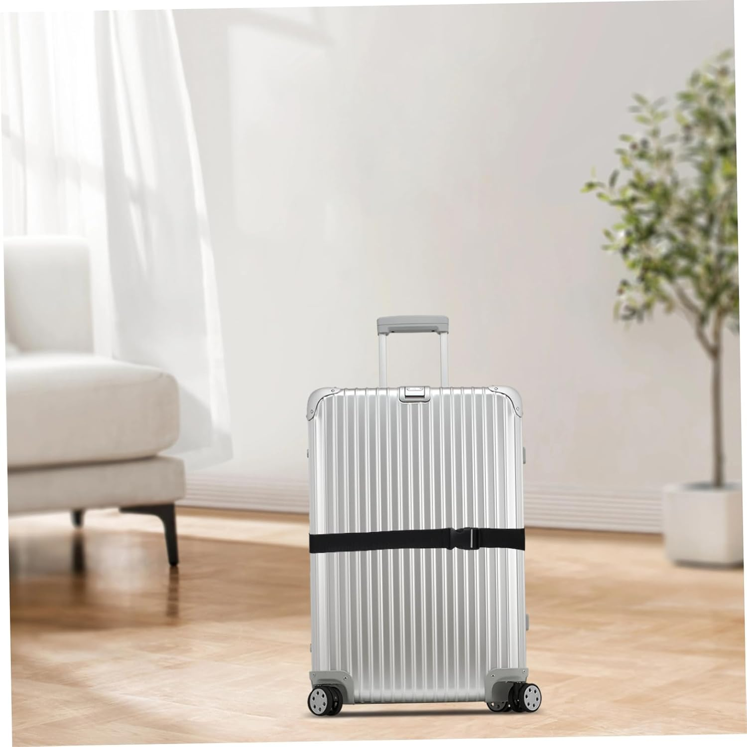 LOORGVEL 4Pcs Fixed Belt Suitcase Packing Straps Luggage Straps for Suitcases Secure Buckle