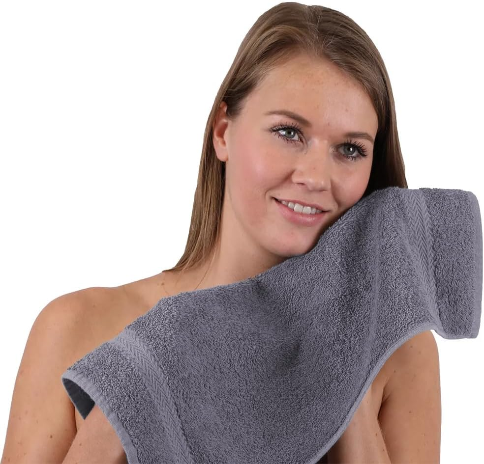 4 Pack Bathroom Towel Ultra Soft Water Absorbent Towel Set, Large Bath Sheets Towels, Lighter Weight, Quicker to Dry, 70 X 140 Cm, Grey - Grey image number 3