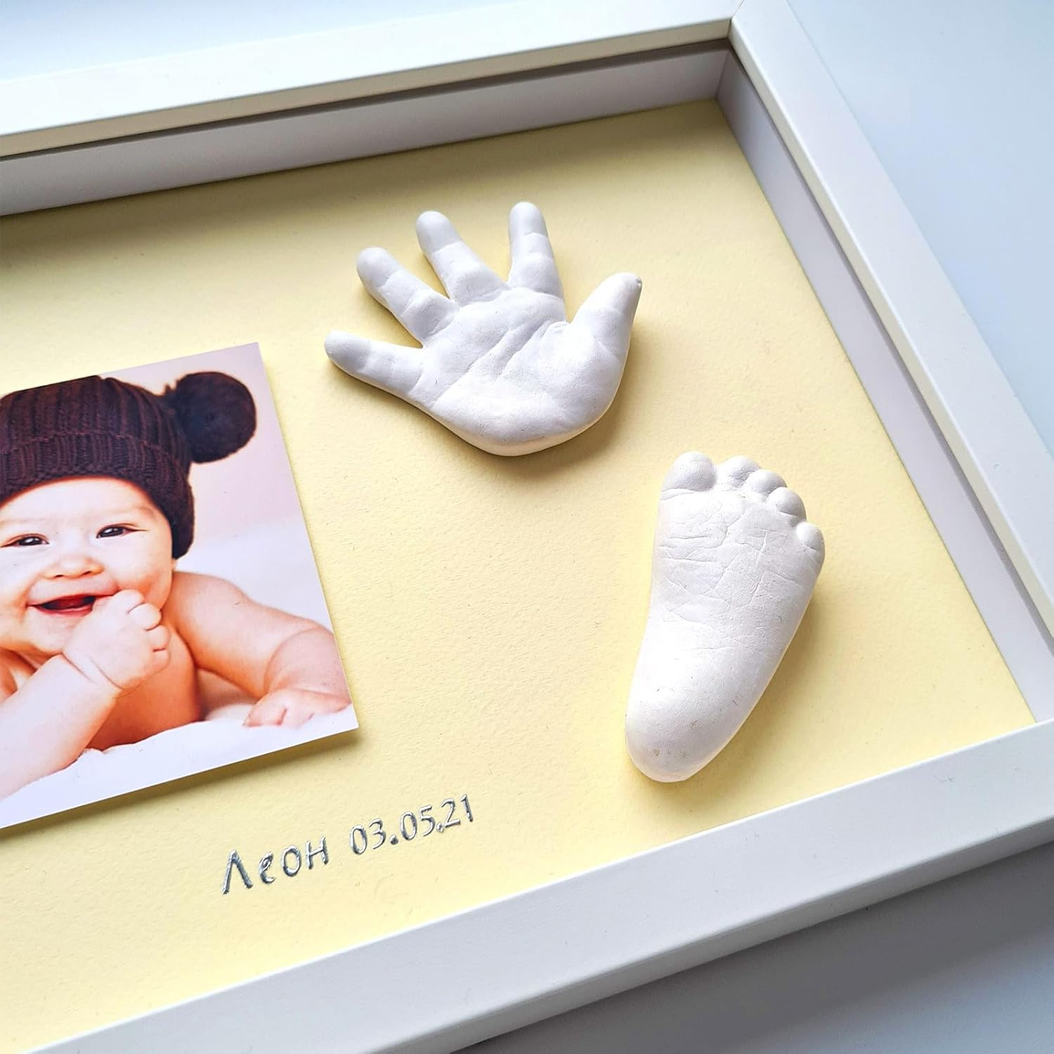 DOITOOL Baby Keepsake Hand Casting Kit Infant Hand and Foot Molding DIY Keepsake for First Birthday Christmas Baby Shower Party Newborn New Mom Gifts image number 5
