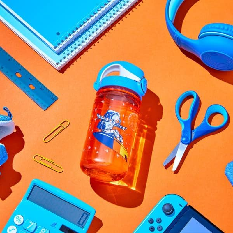 Nalgene Sustain Tritan Bpa-Free Kids on the Fly Water Bottle Made with Material Derived from 50% Plastic Waste, Leak Proof, Durable, BPA Free, Carabiner Friendly, Reusable, 12 Oz - Glow Green image number 5